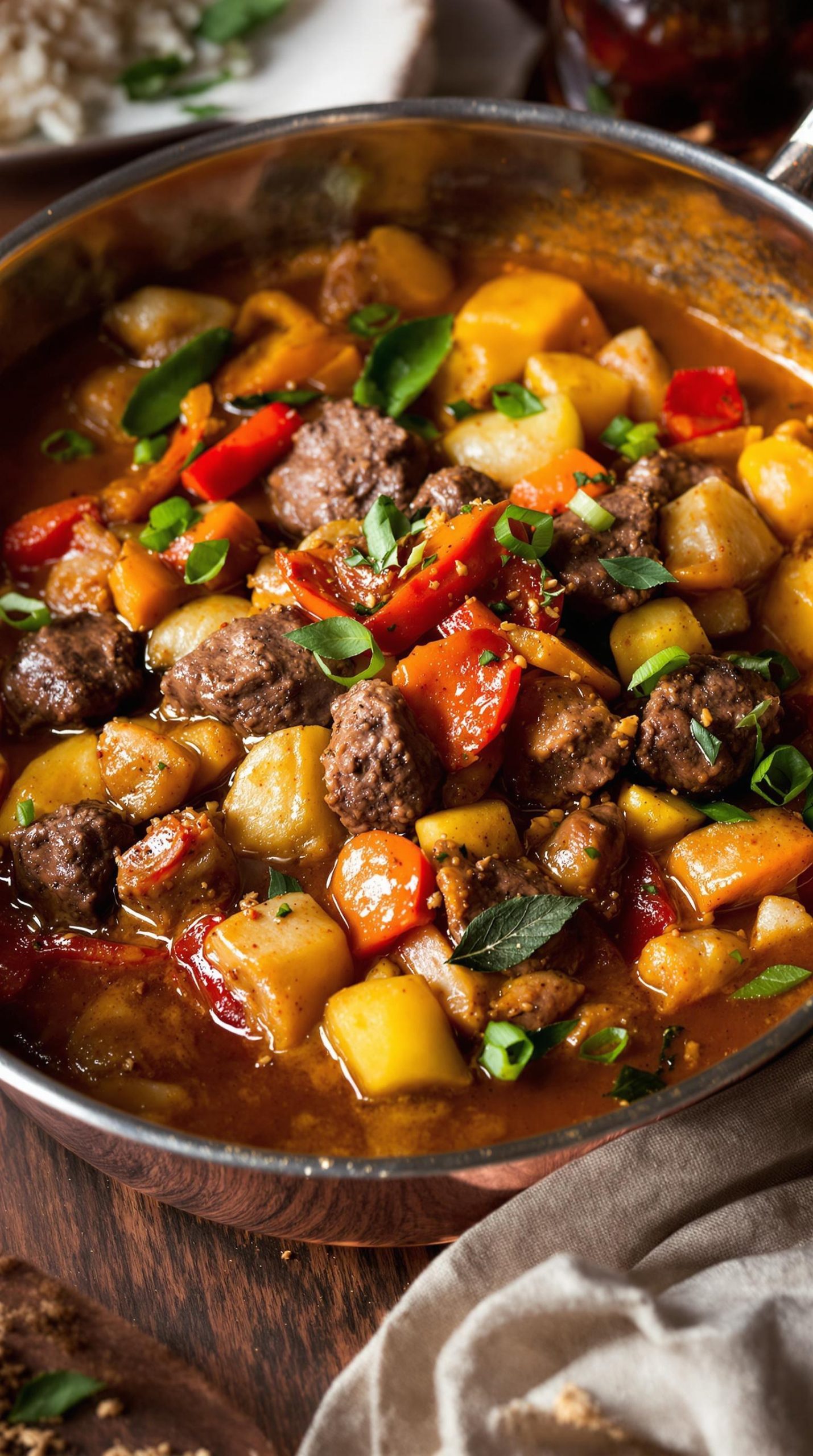 aromatic lamb curry preparation