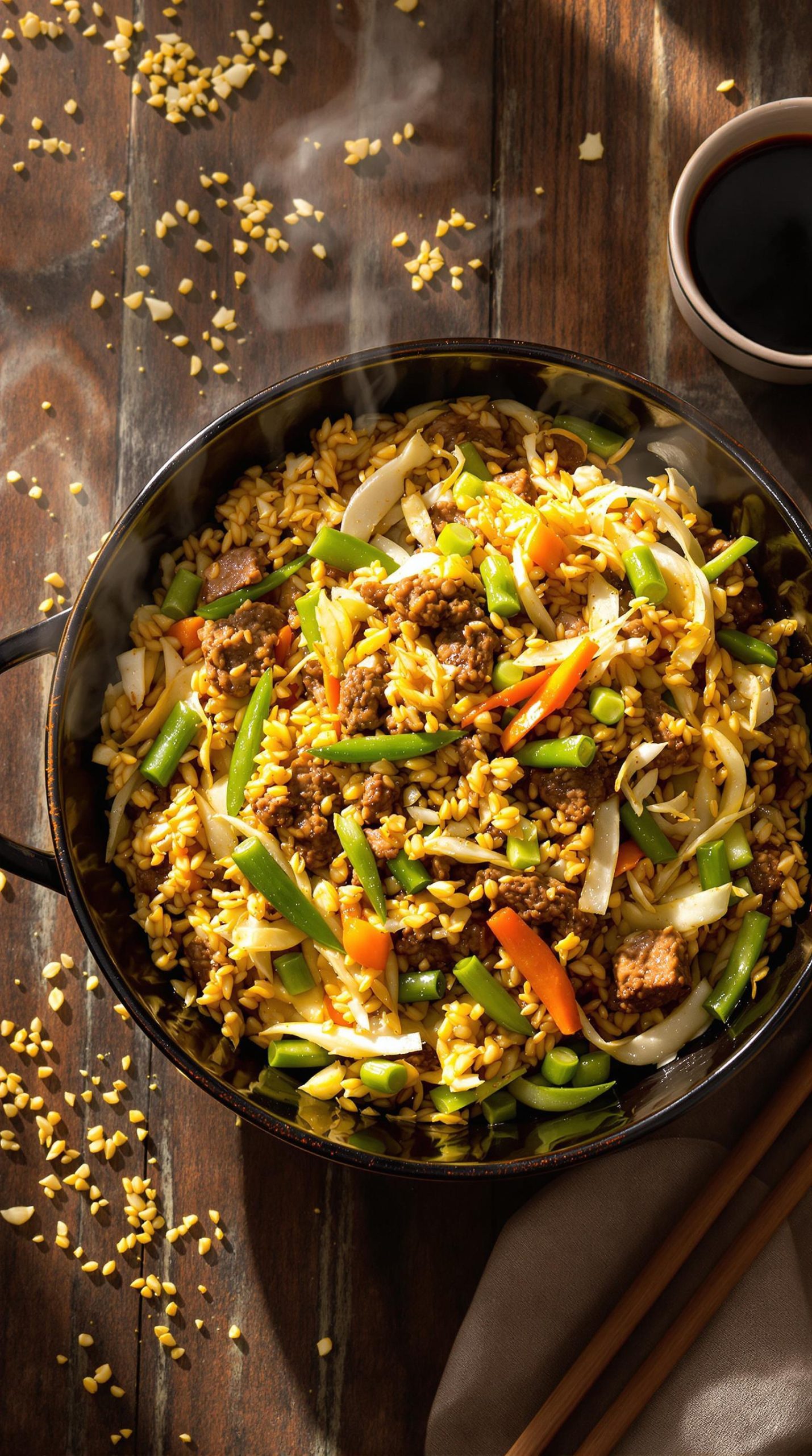 asian inspired comfort food bowl