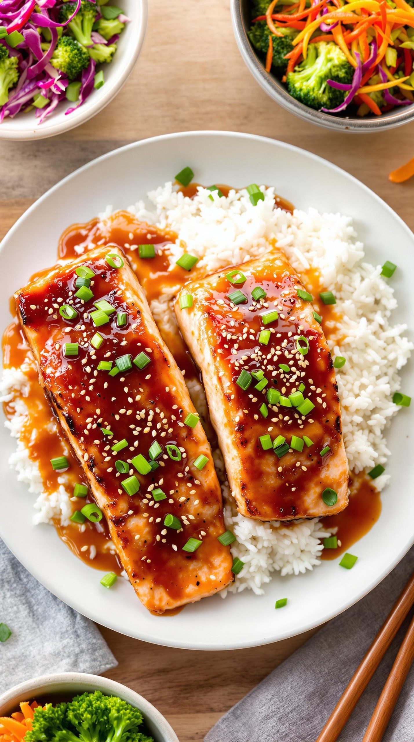 asian teriyaki salmon dish