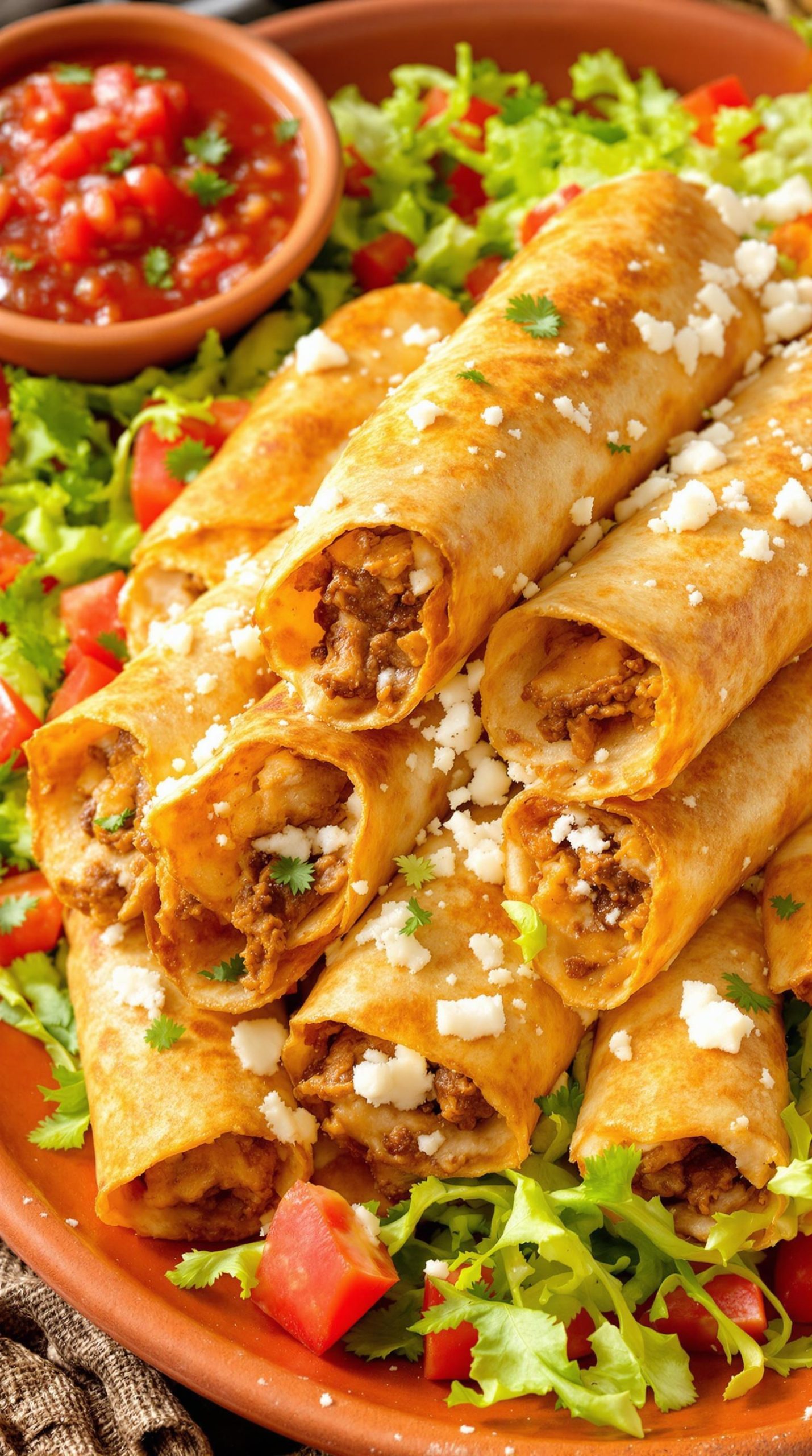authentic crispy meat taquitos