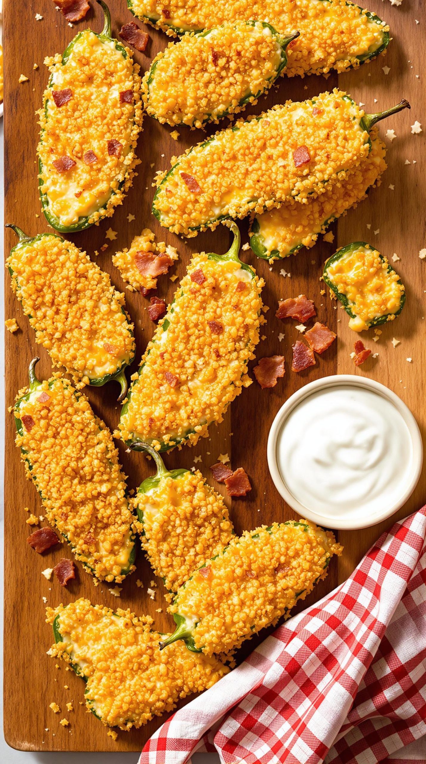 bacon filled crunchy jalapeno snacks