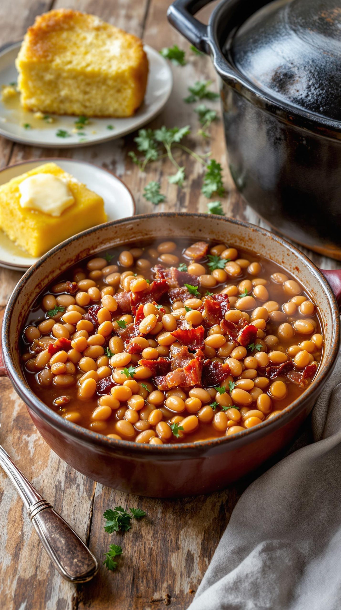 bacon infused smoky pinto beans
