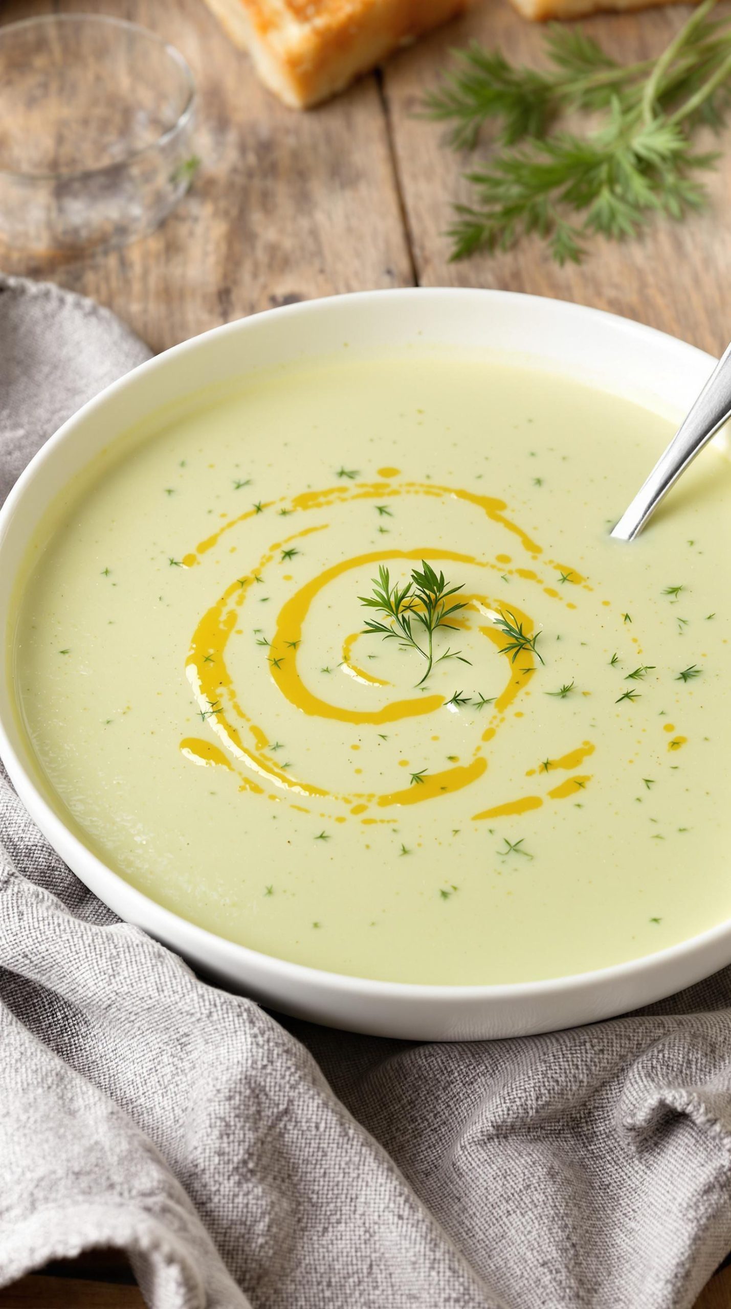 blended garden vegetable soup