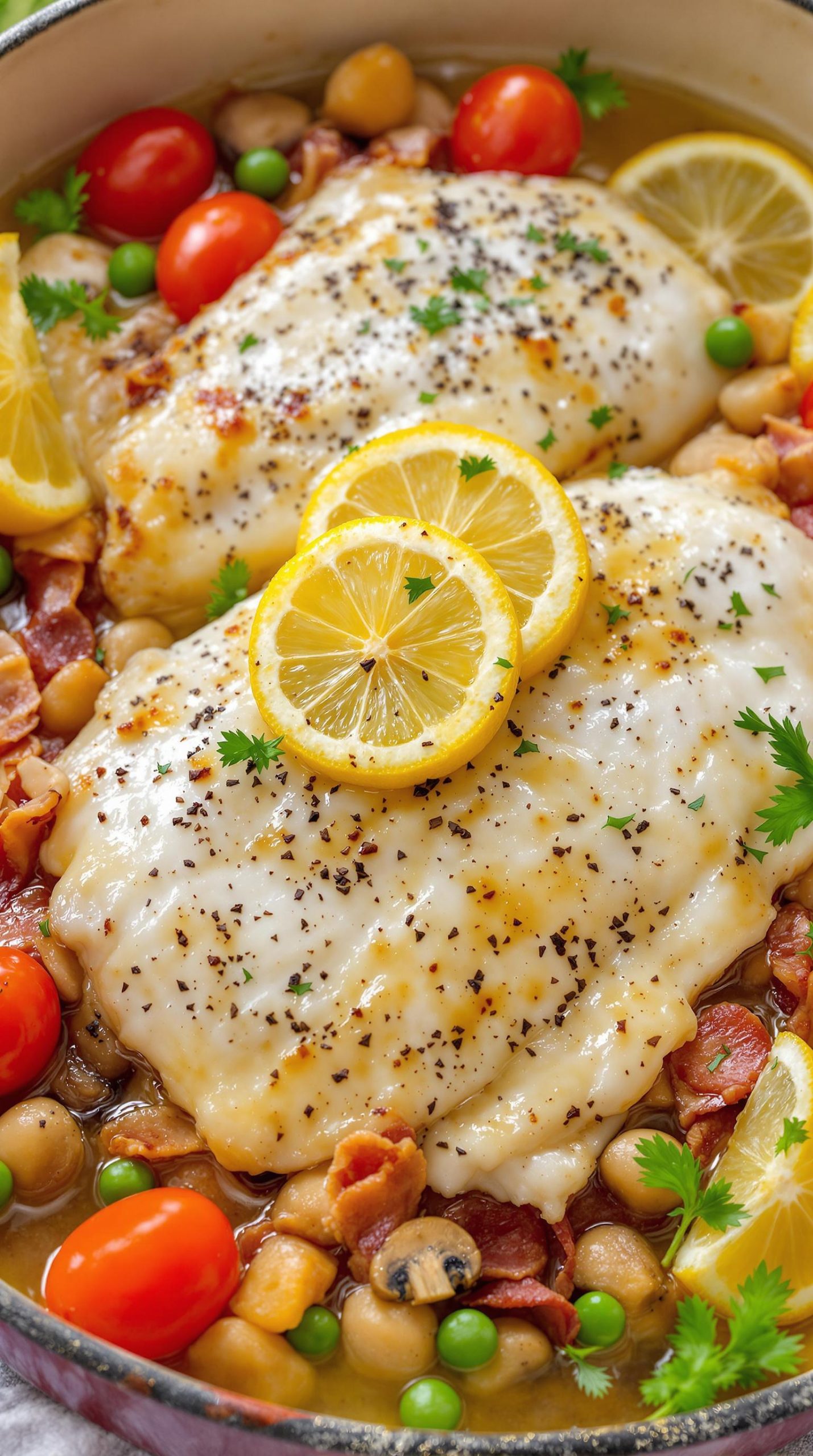 buttery baked cod garnished beautifully