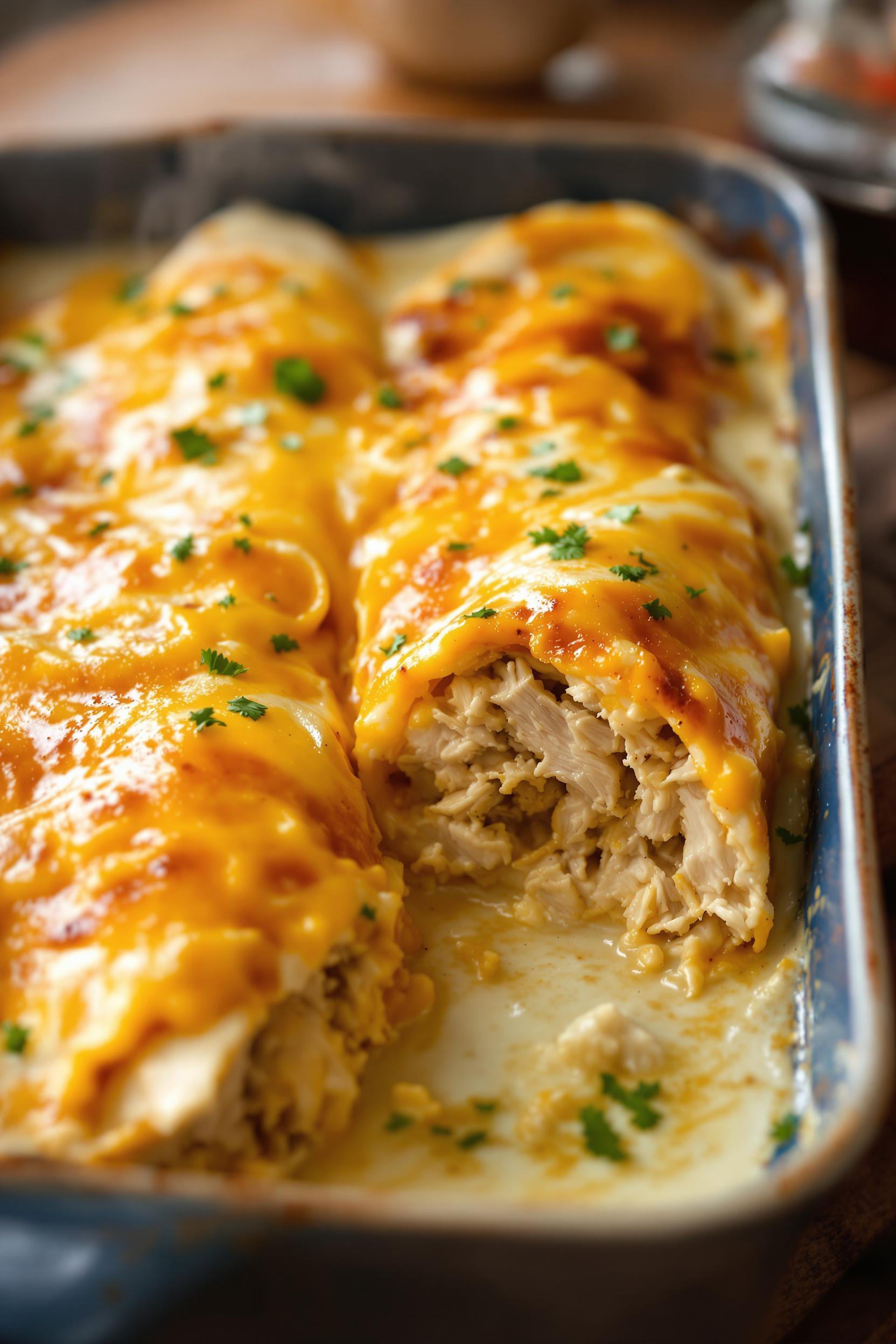 cheesy chicken enchiladas recipe