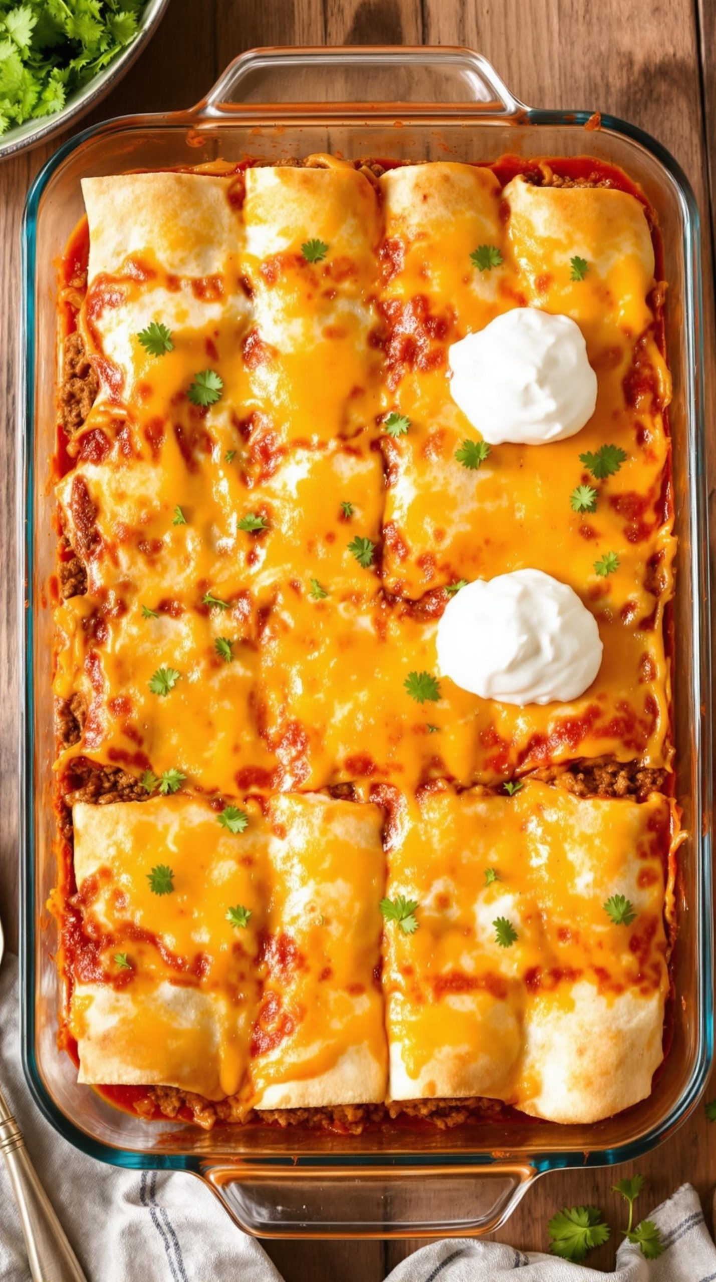 cheesy family enchilada dinner