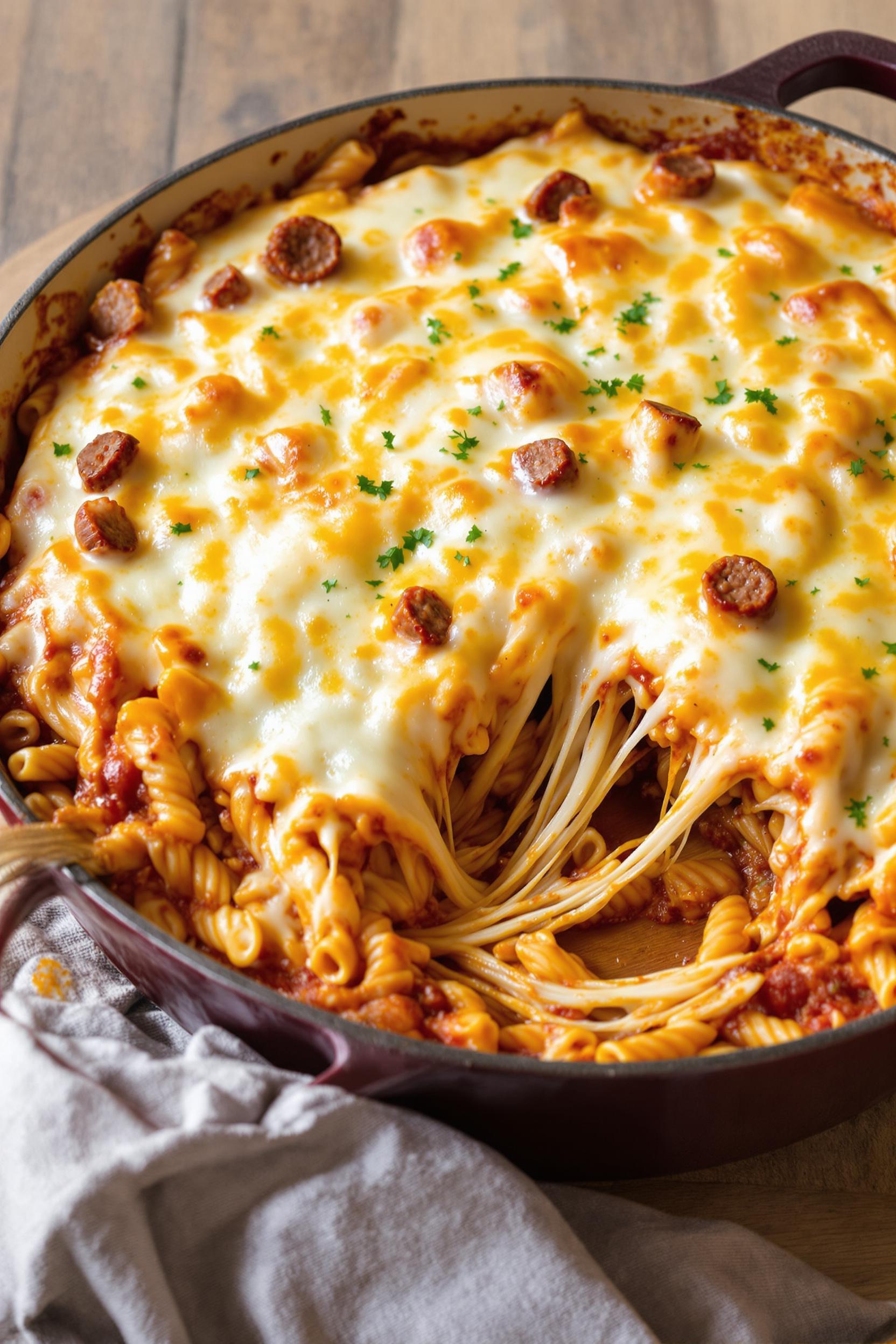 cheesy italian sausage pasta