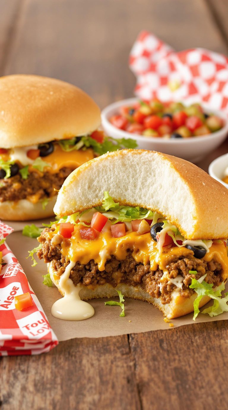 cheesy taco sandwich recipe