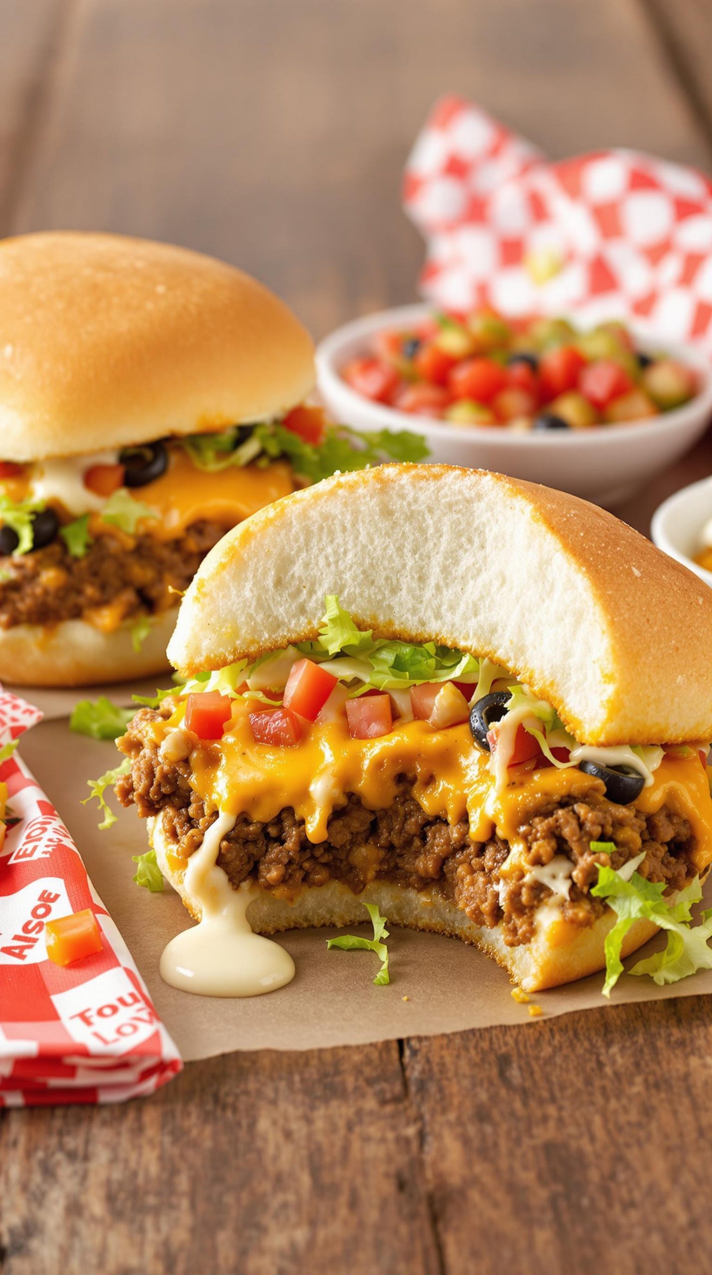 cheesy taco sandwich recipe