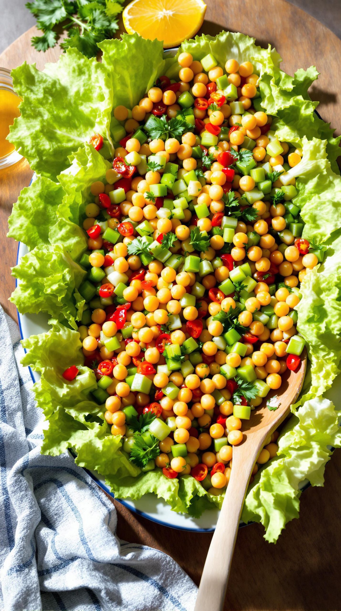 chickpea salad with mediterranean flavors
