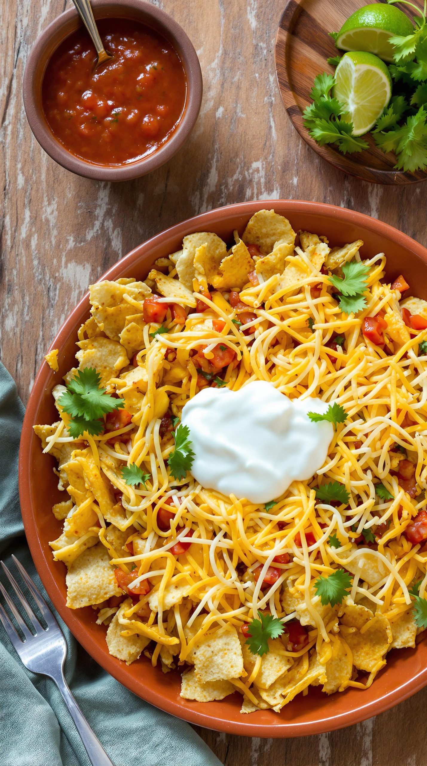 chilaquiles with scrambled eggs