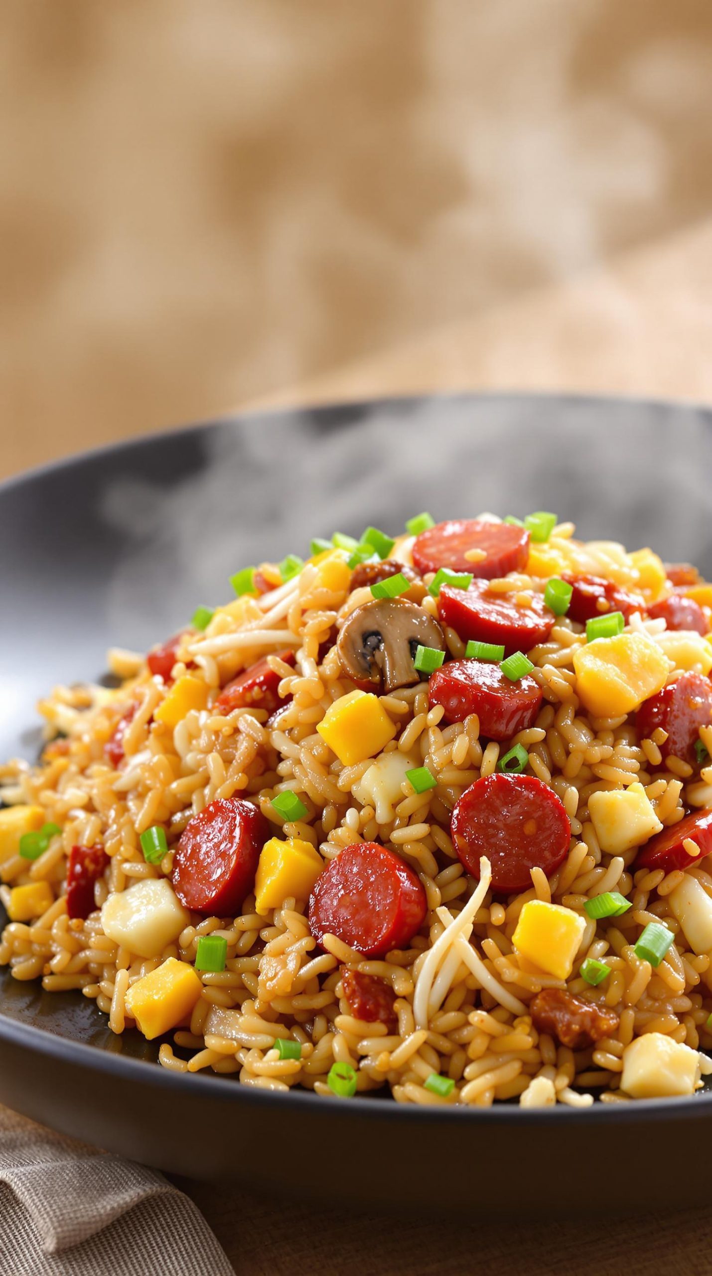 chinese sausage pork fried rice