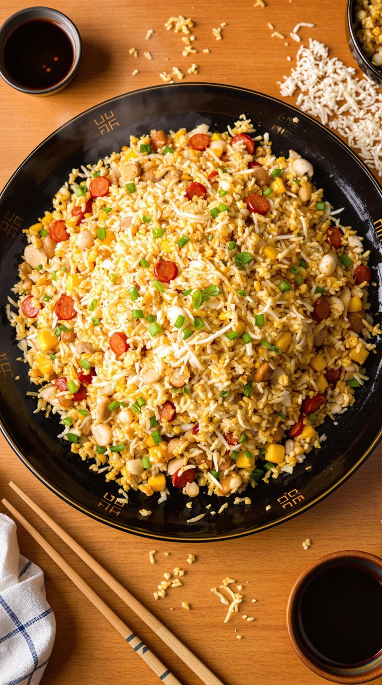chinese sausage pork fried rice