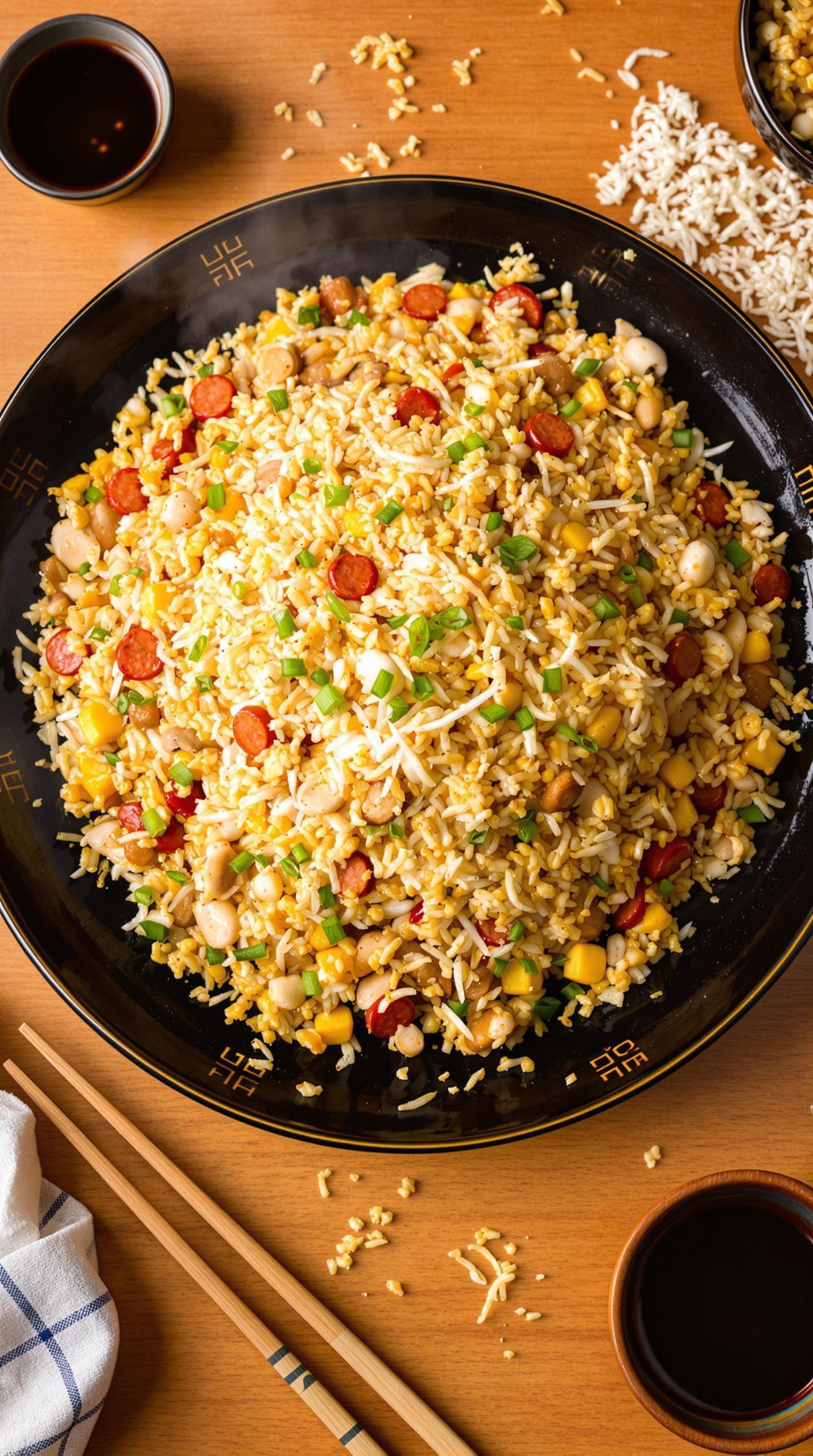 chinese sausage pork fried rice