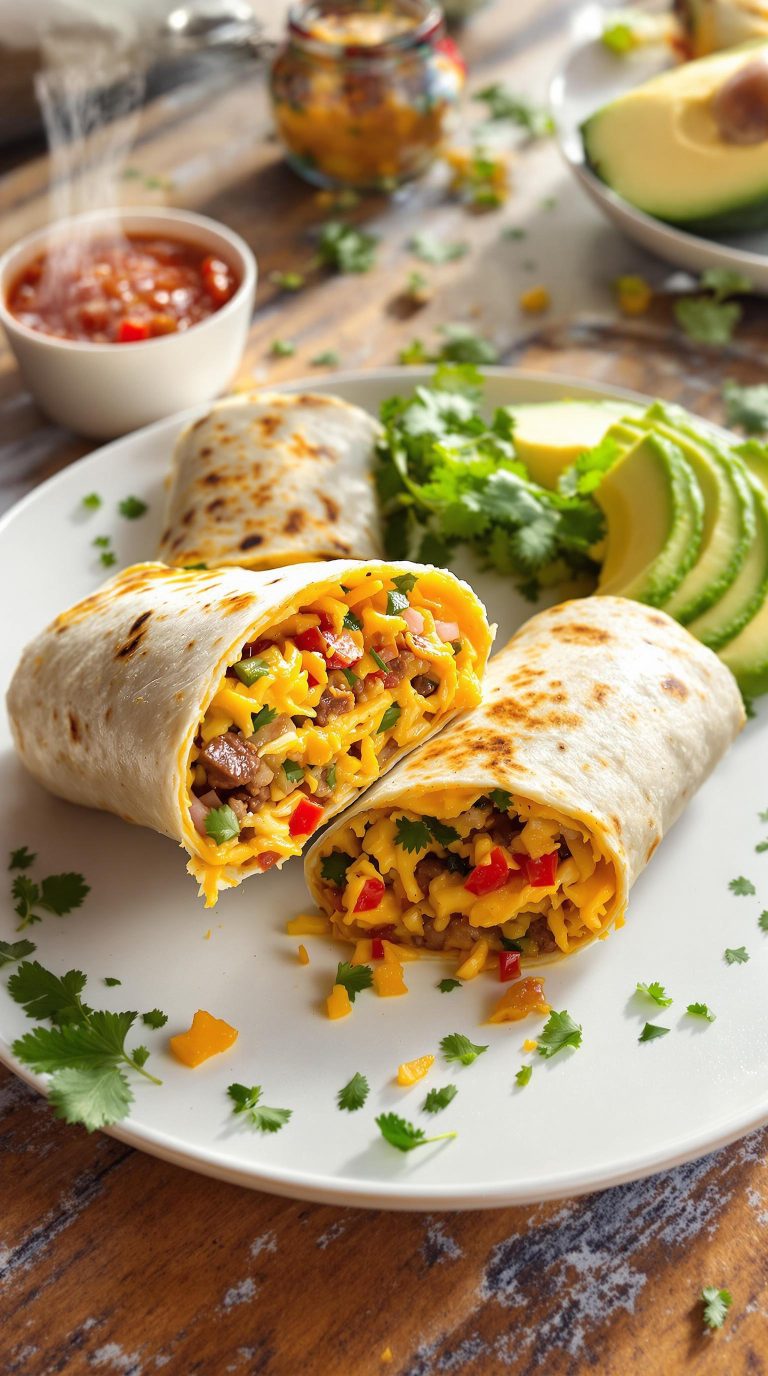 chorizo filled spicy burrito