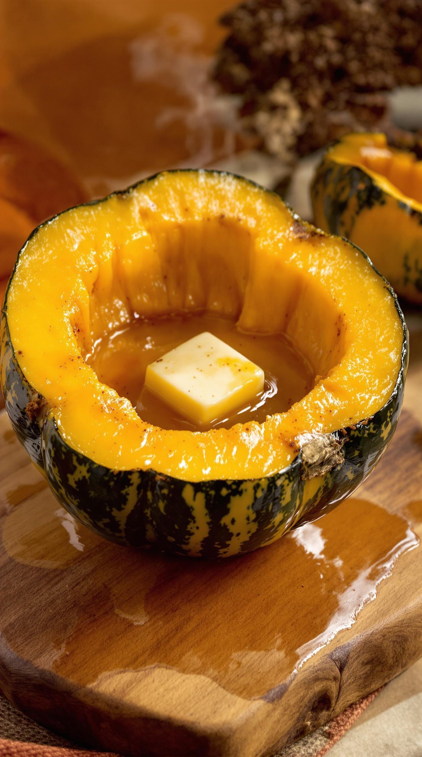 cinnamon maple acorn squash