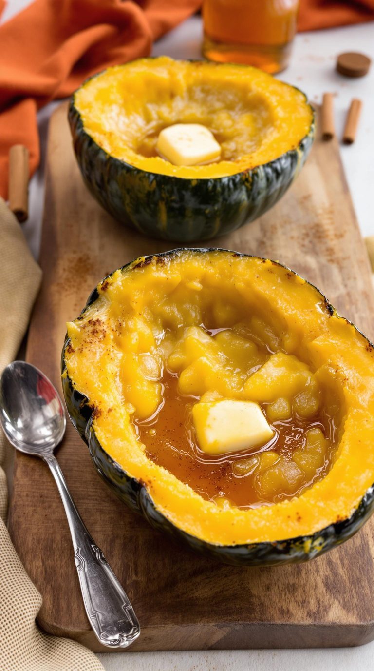 cinnamon maple acorn squash
