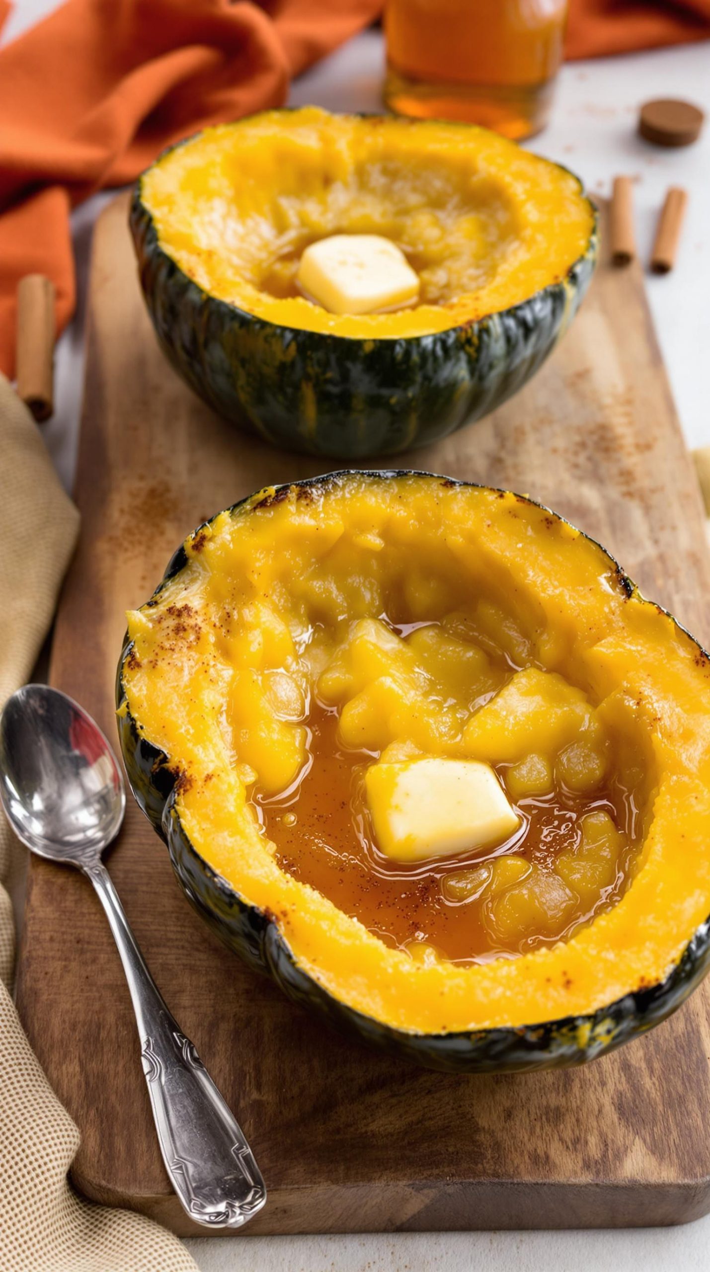 cinnamon maple acorn squash