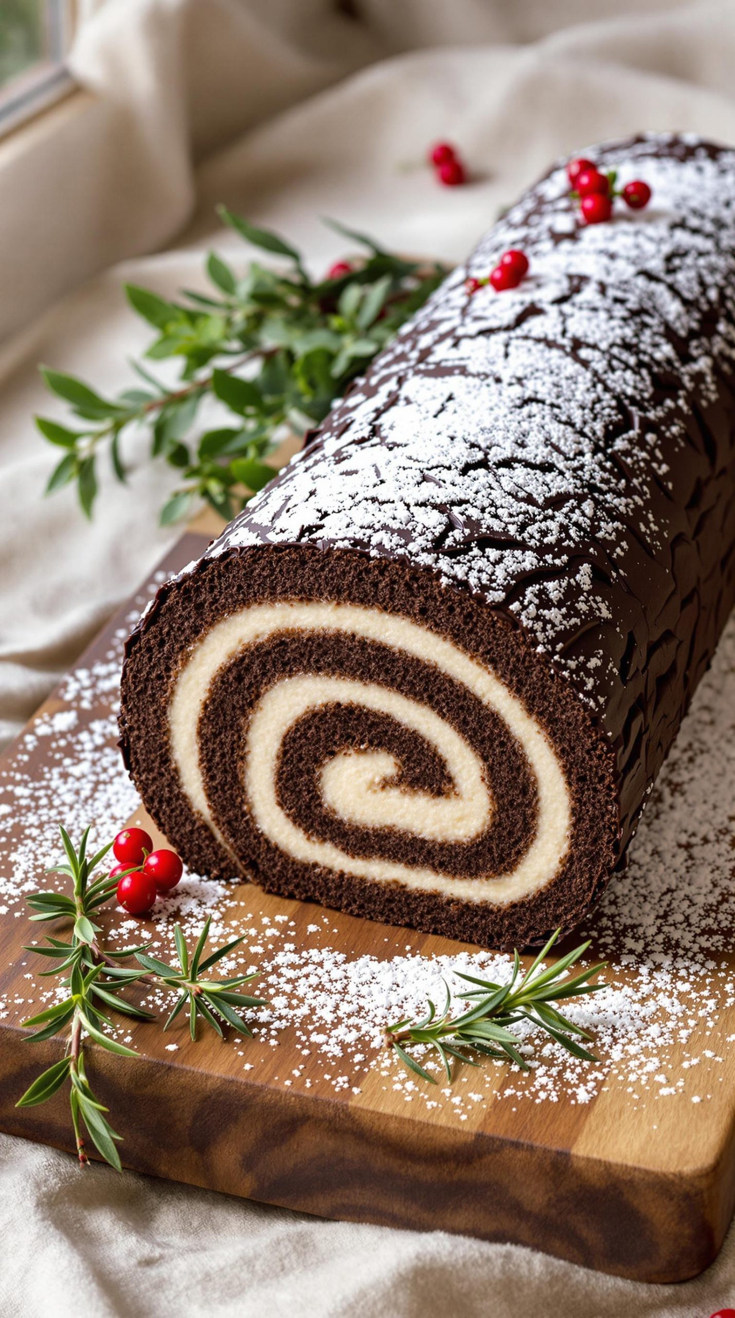 classic christmas yule log