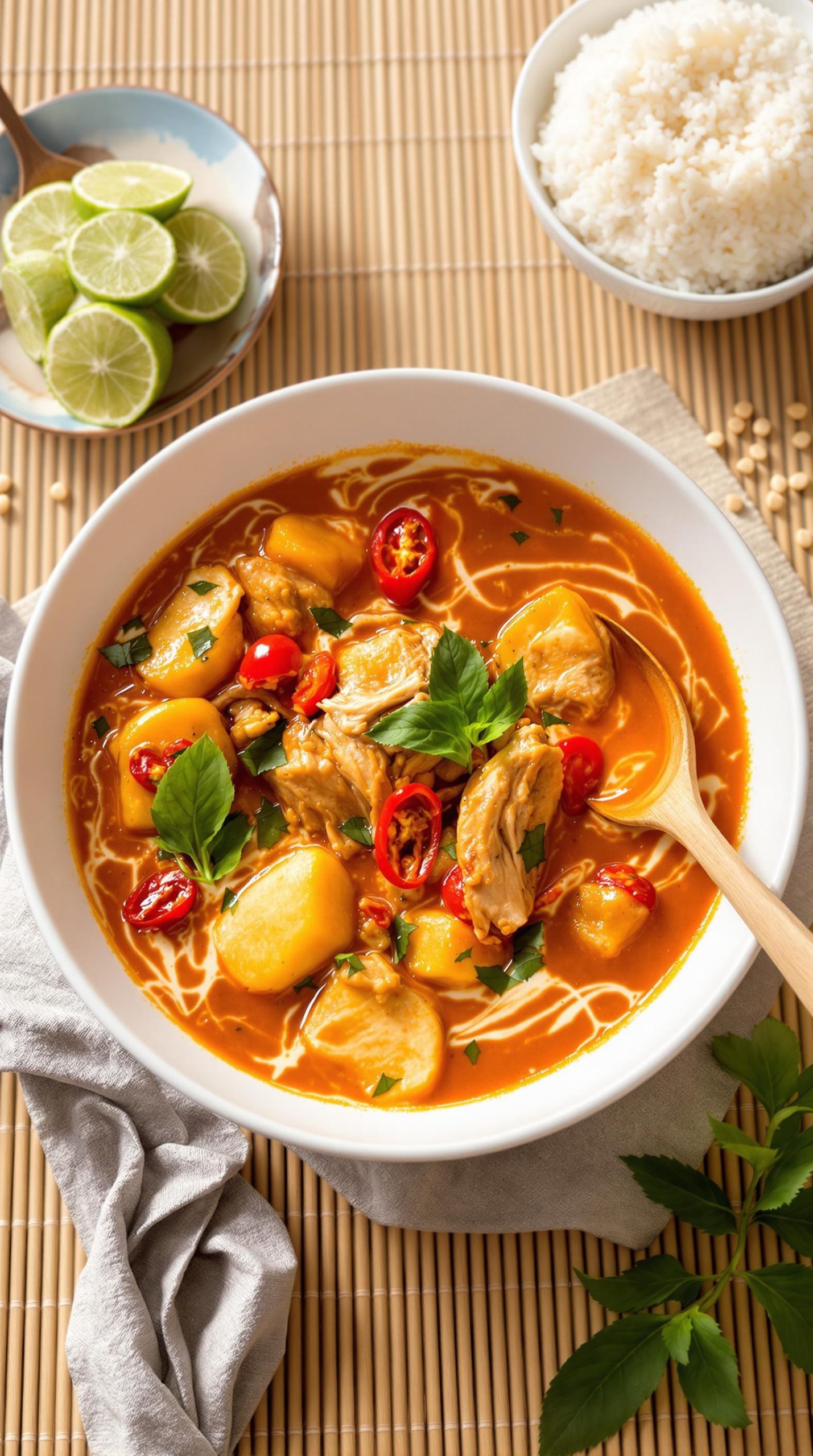 coconut infused thai red curry