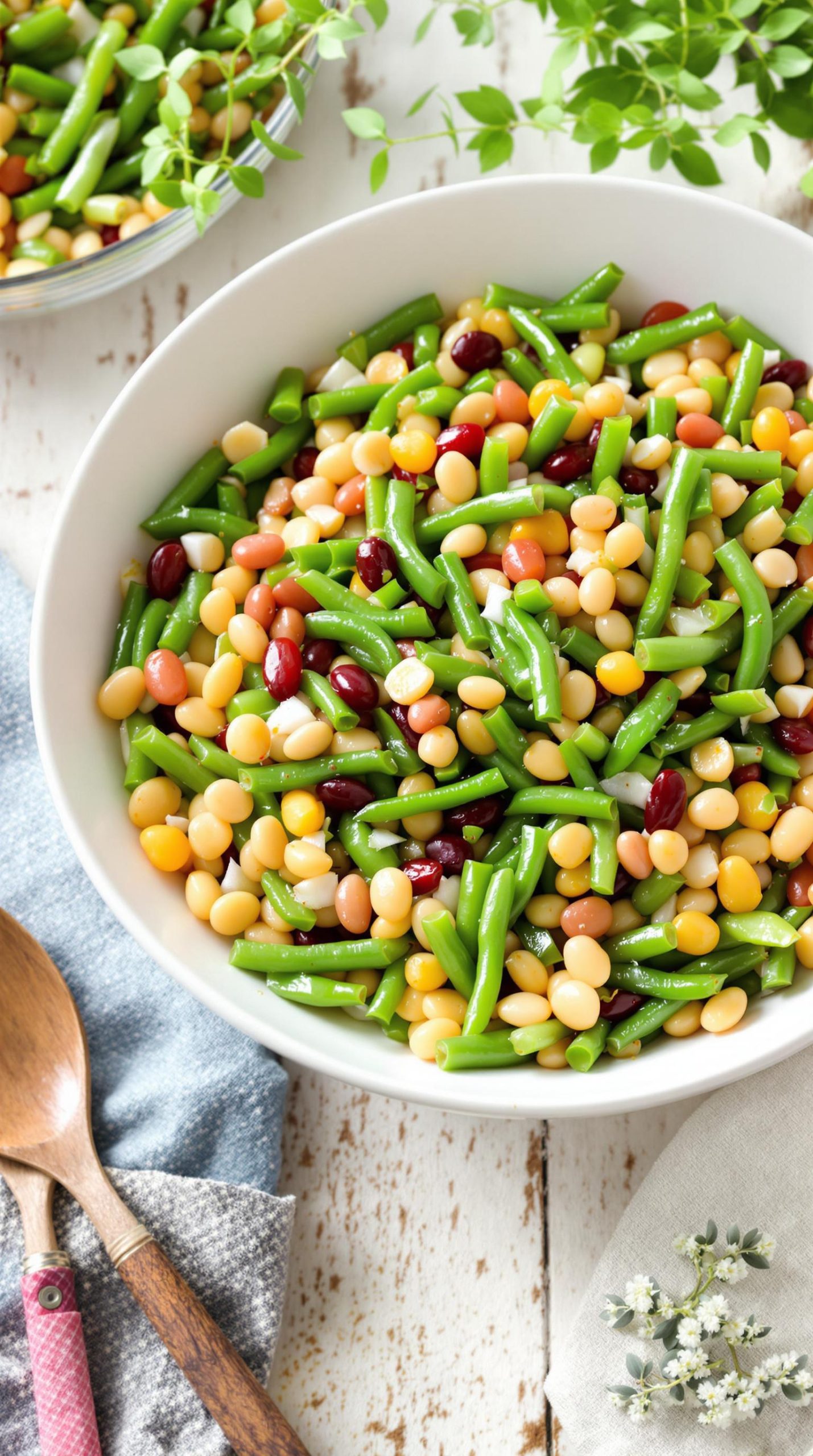 colorful mixed bean salad