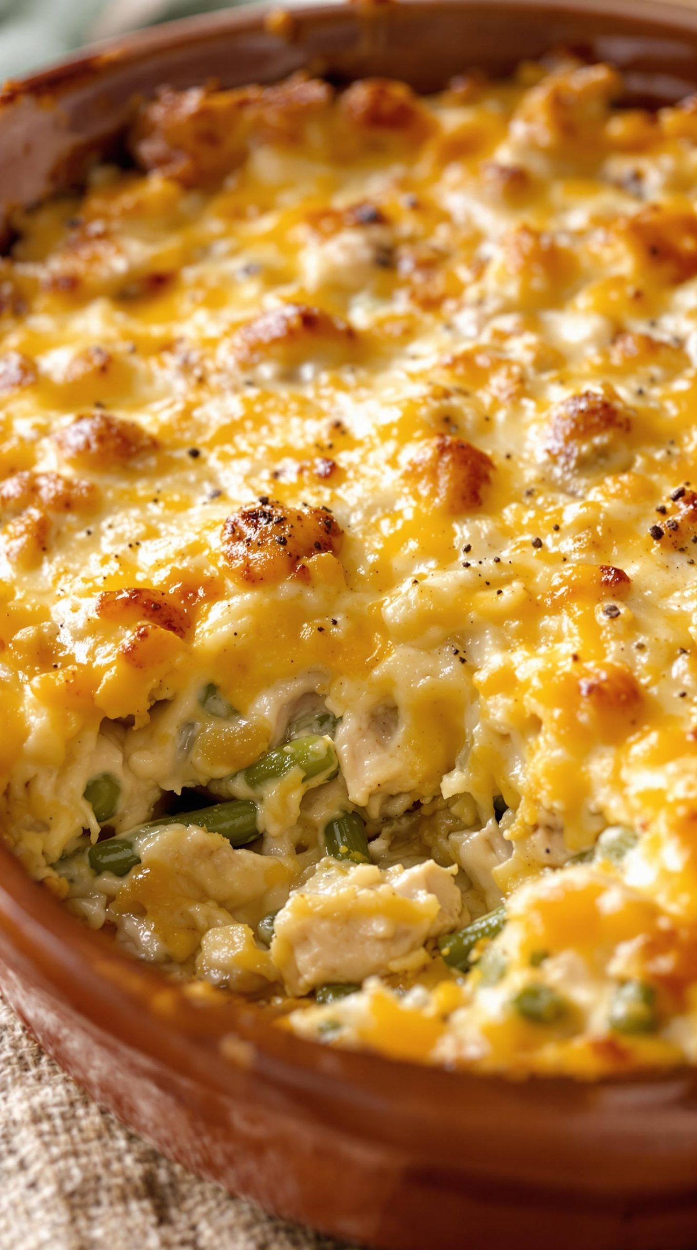 comforting chicken green bean casserole