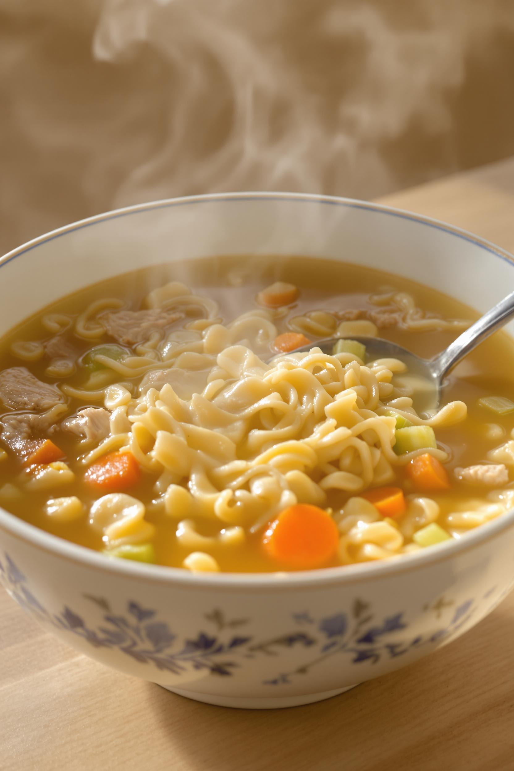 comforting chicken noodle soup