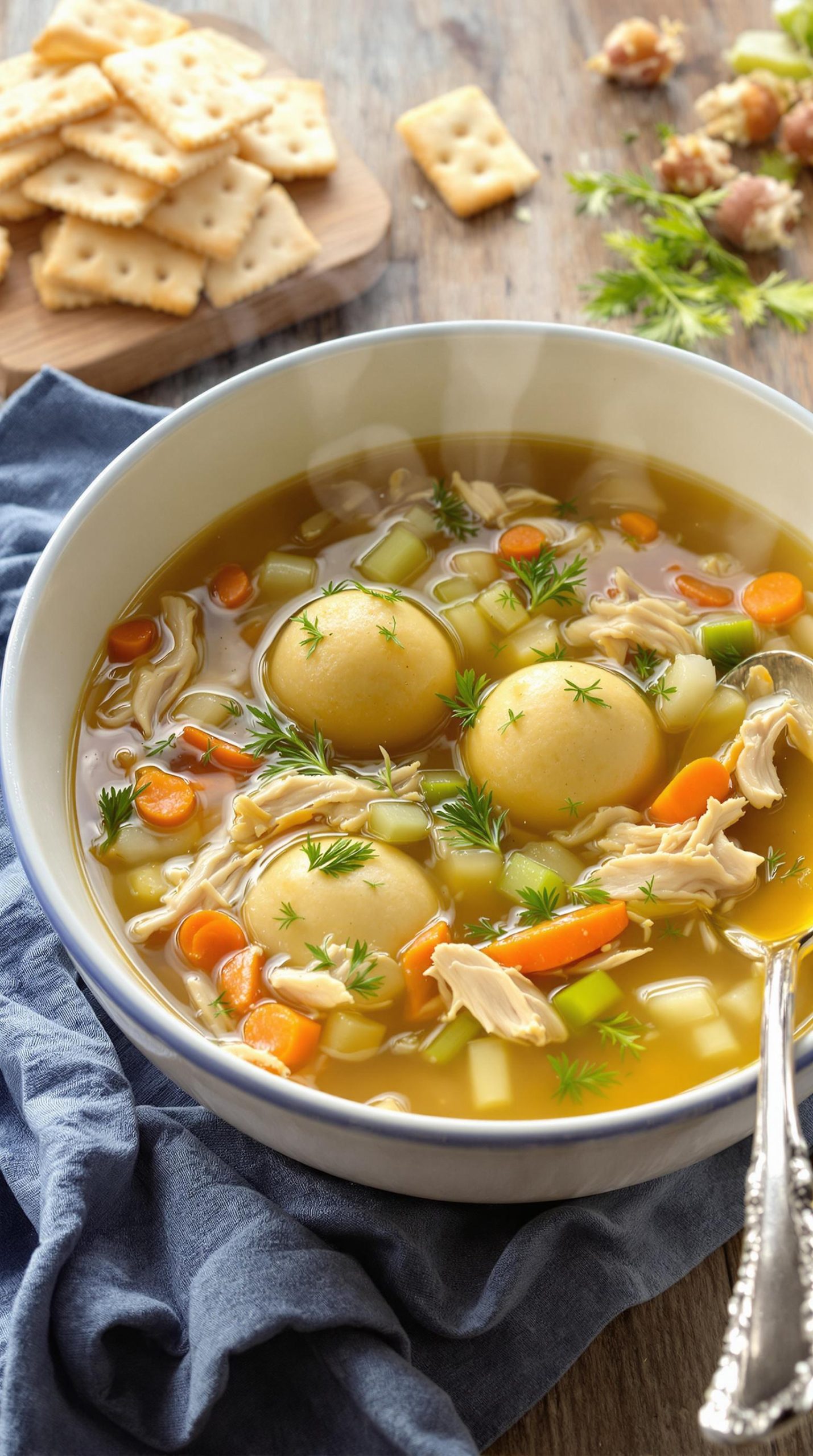 comforting homemade matzo ball soup