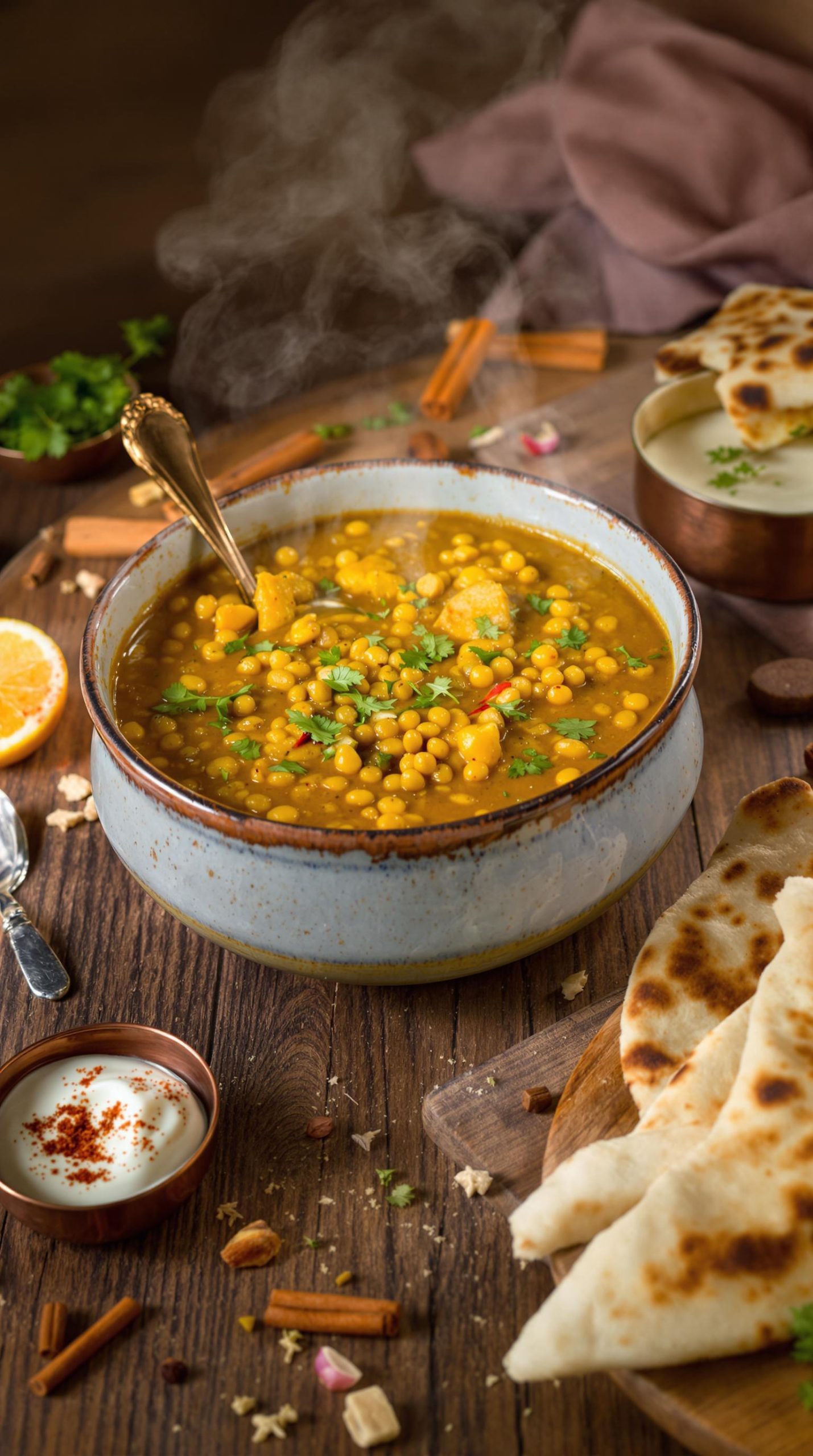 comforting spiced indian lentils