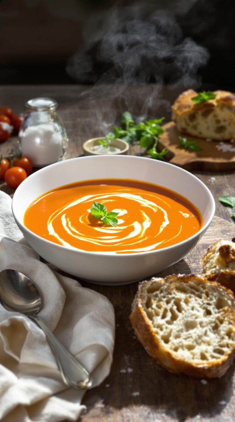 comforting tomato basil soup