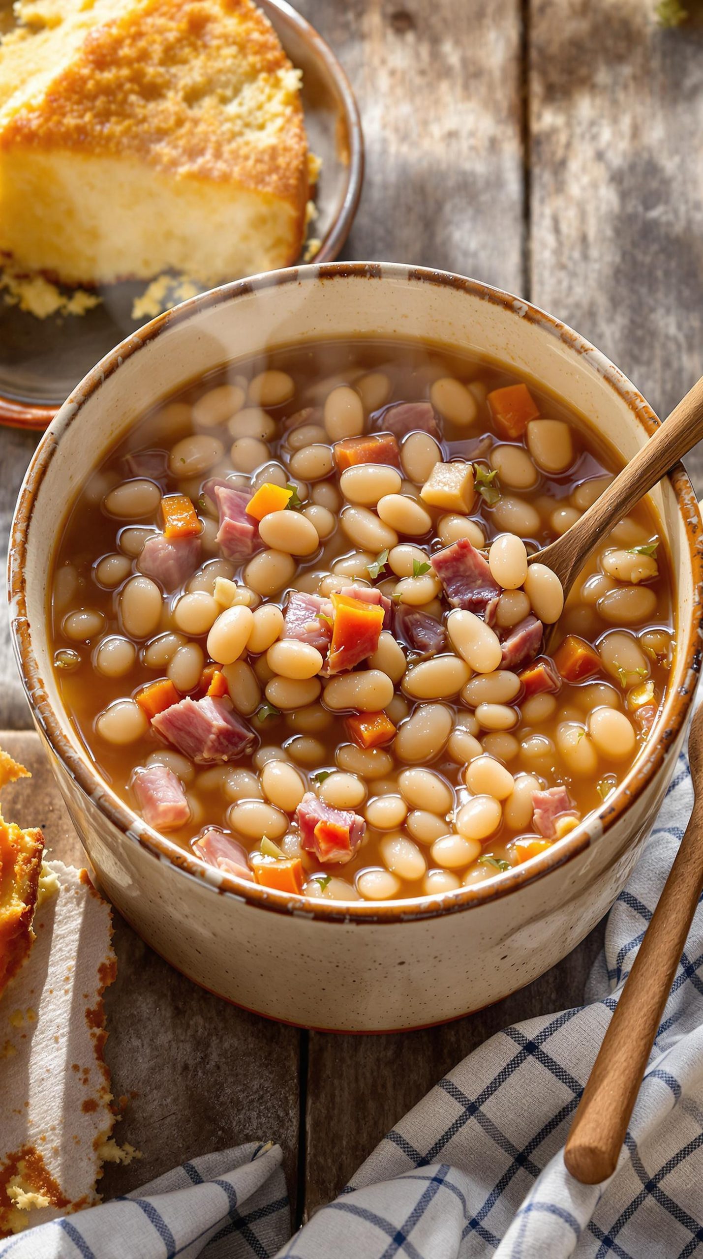 cozy ham and bean soup