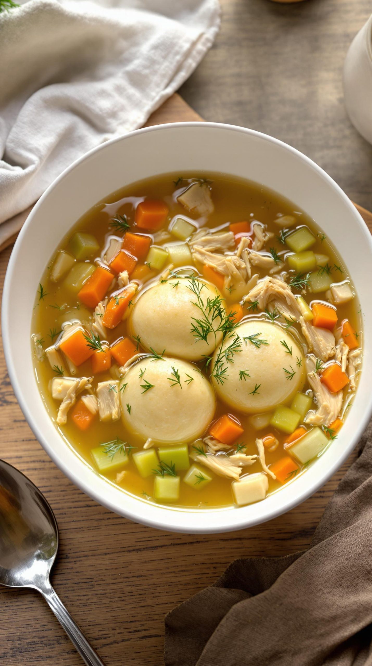 cozy matzo ball soup preparation