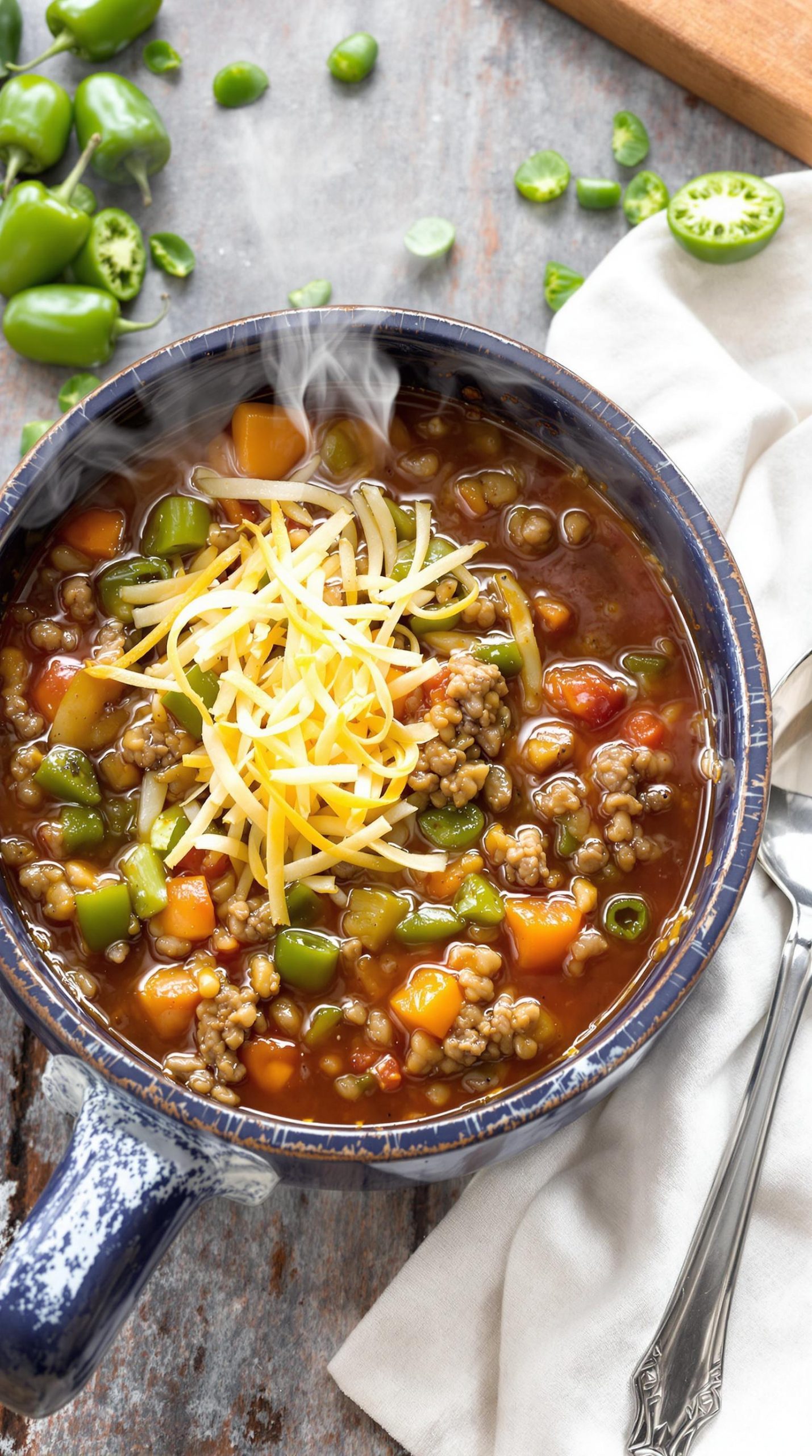 cozy stuffed pepper soup