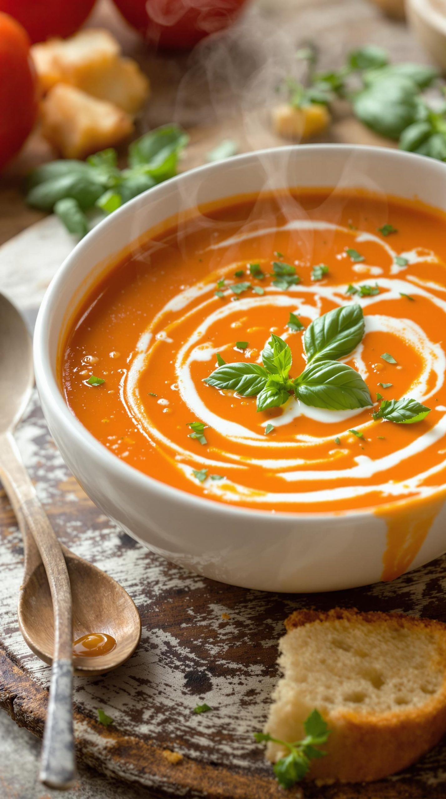 cozy tomato basil soup