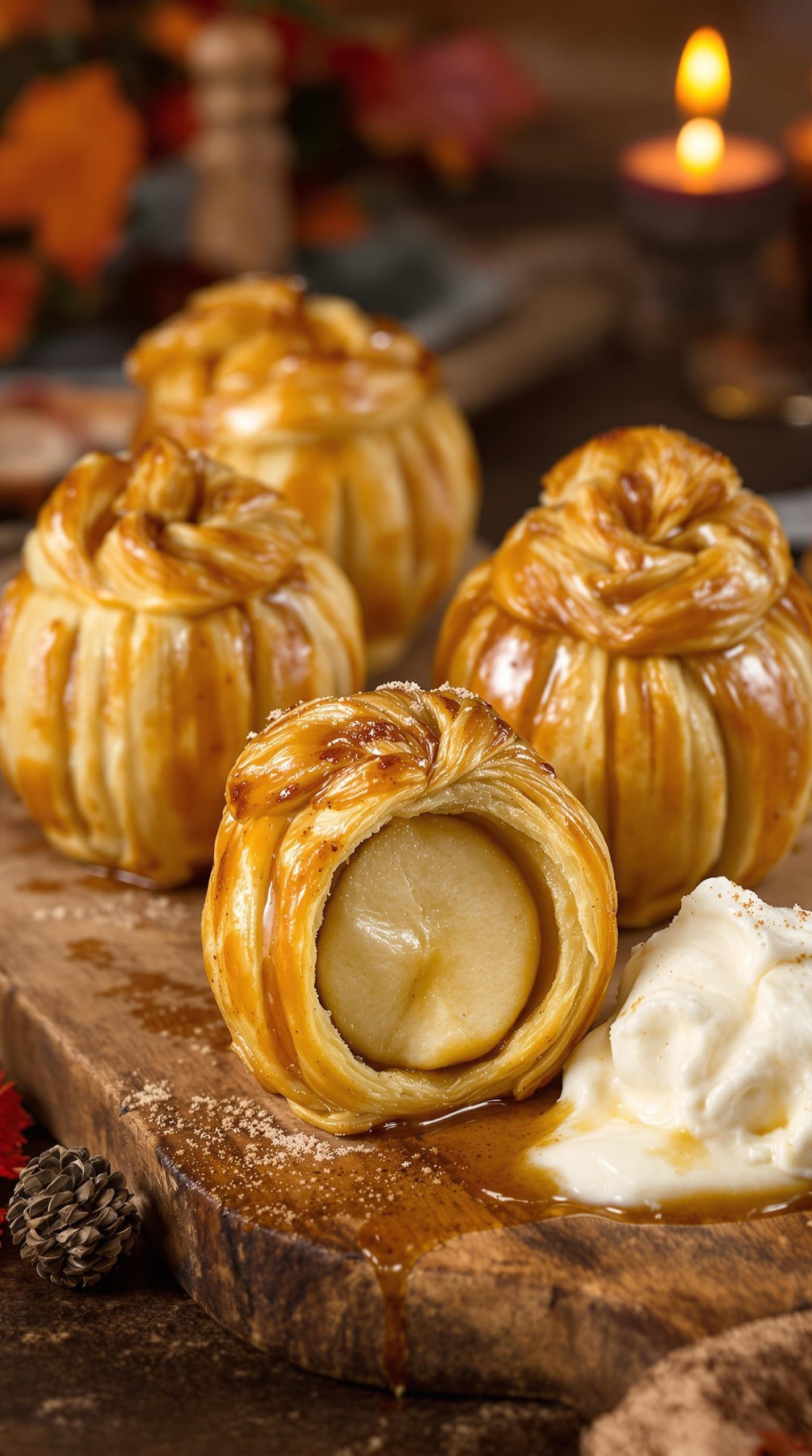 cozy wrapped baked apples