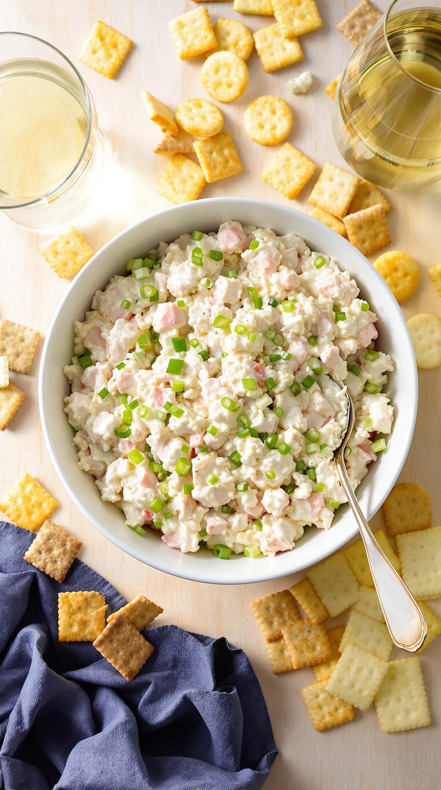 crab salad with green onions