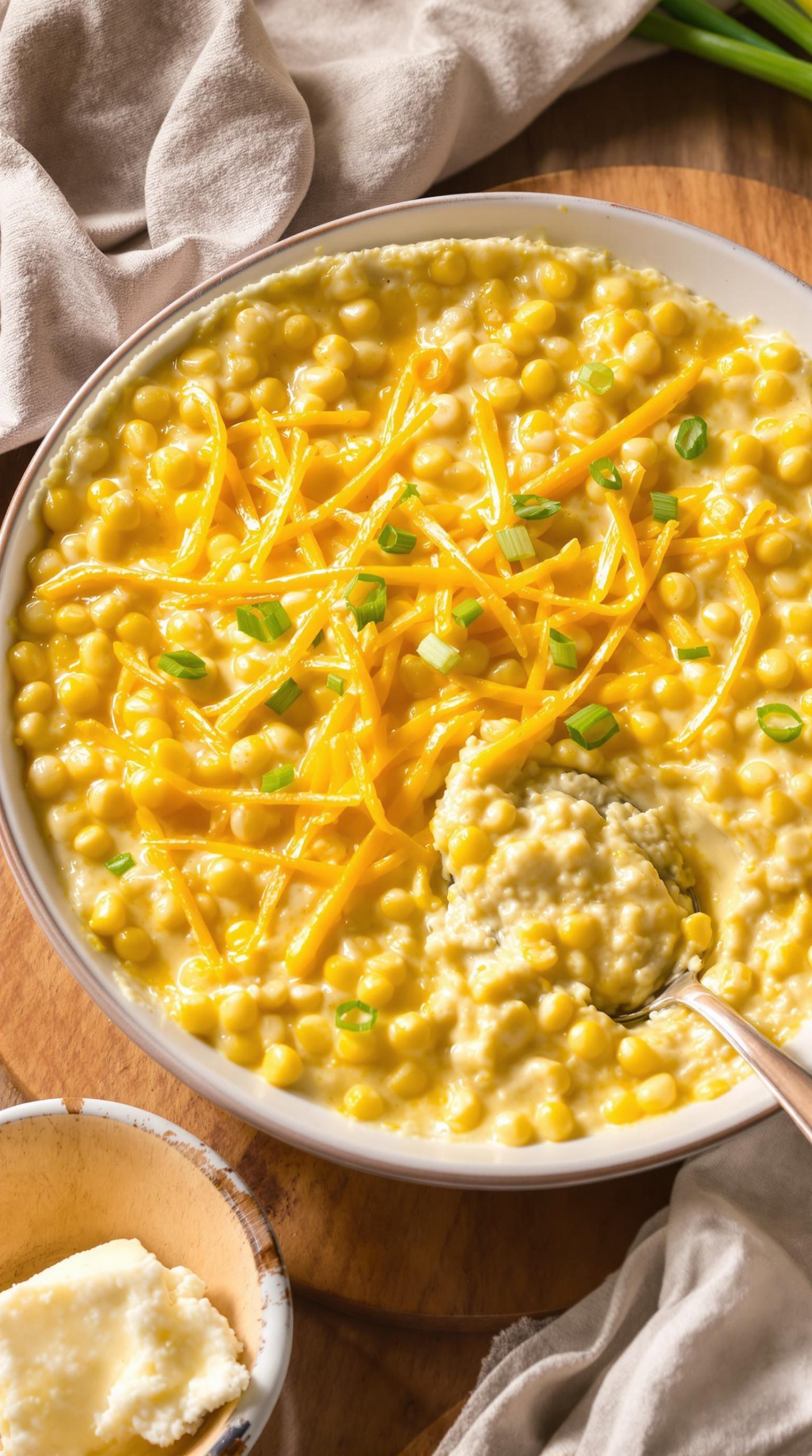 creamed corn with cheddar