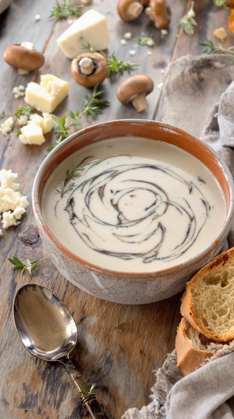 creamy blue cheese soup