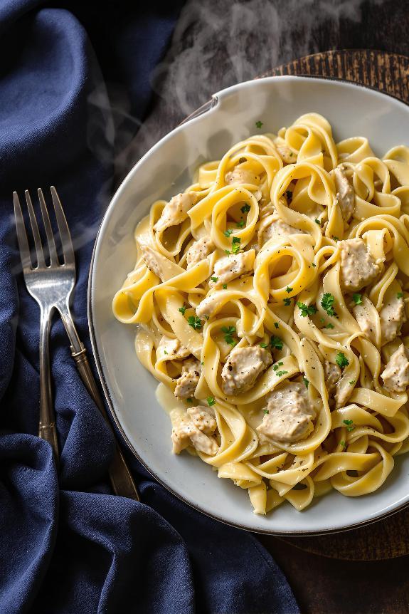 creamy chicken alfredo dish
