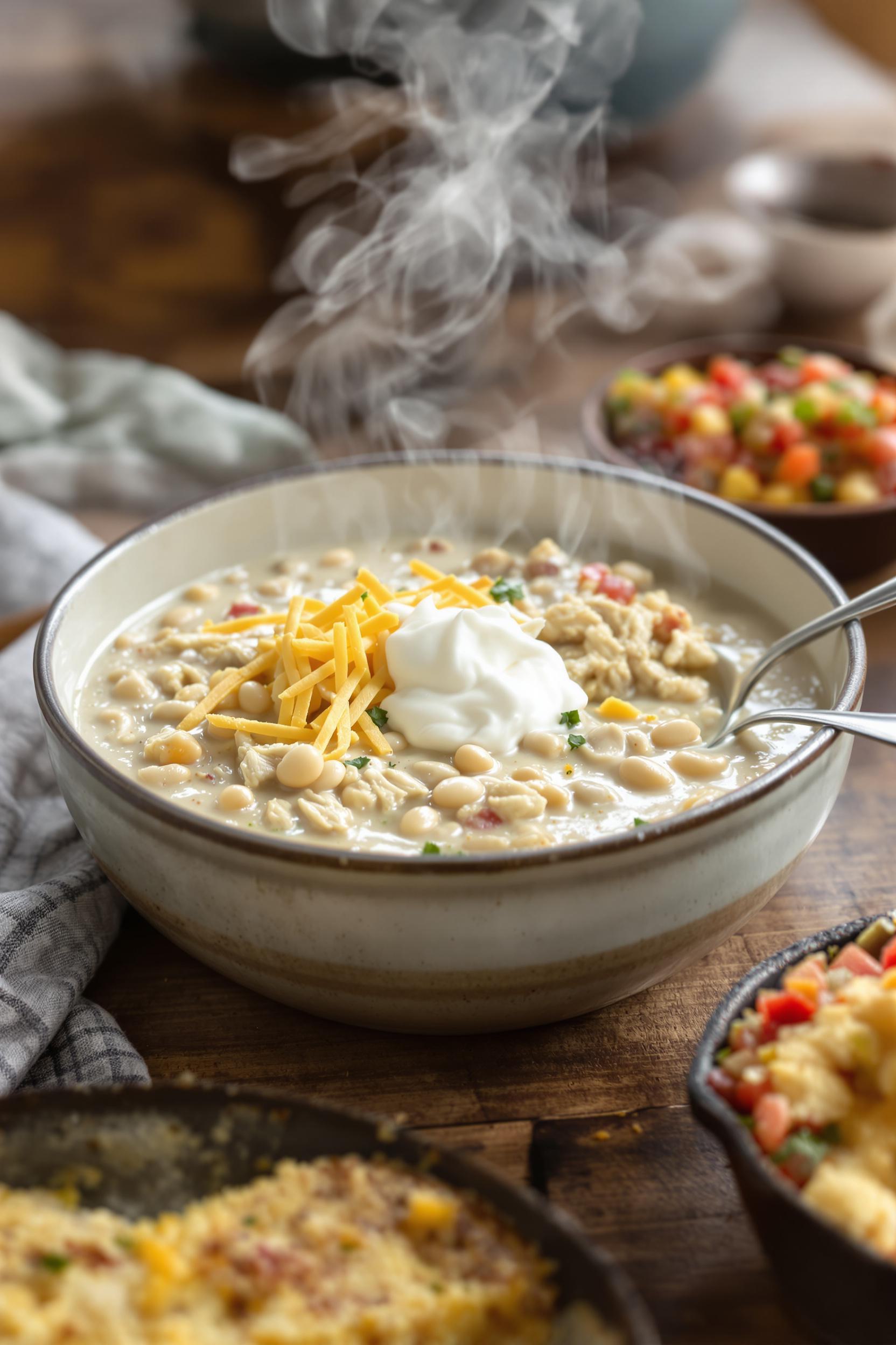 creamy chicken chili recipe
