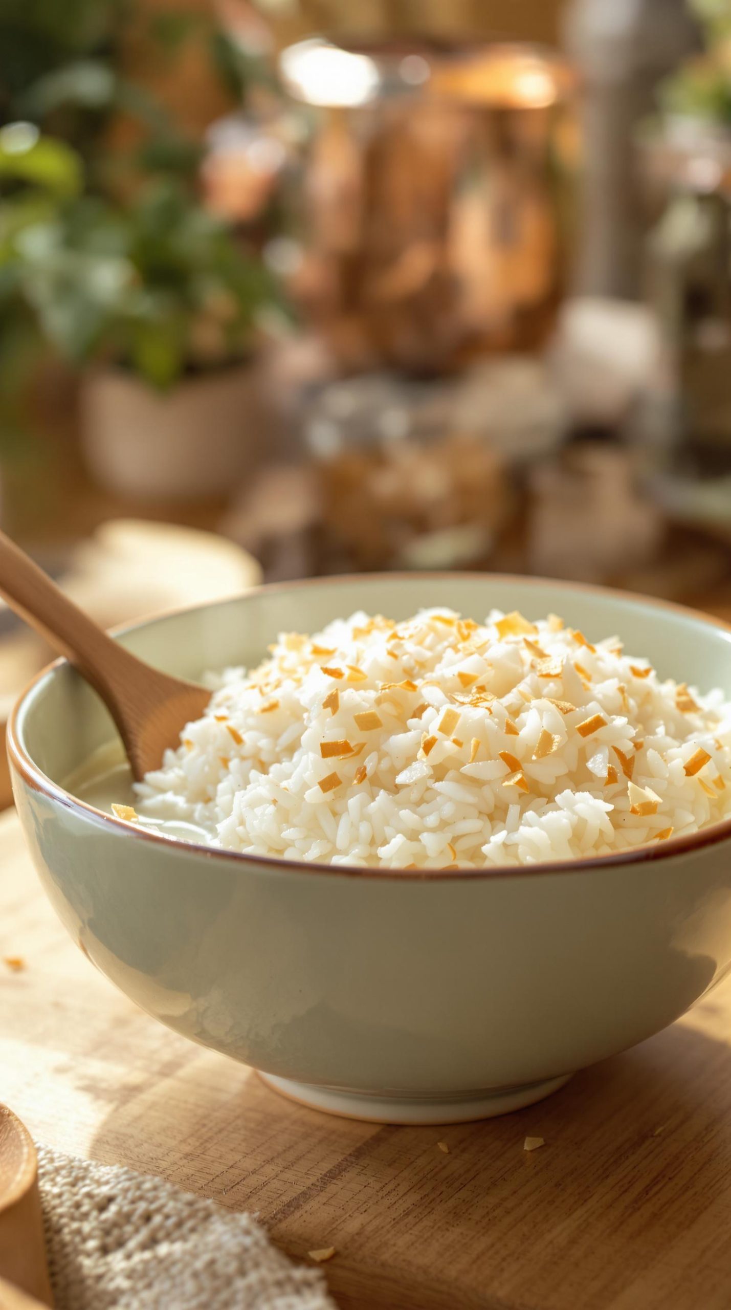 creamy coconut rice preparation
