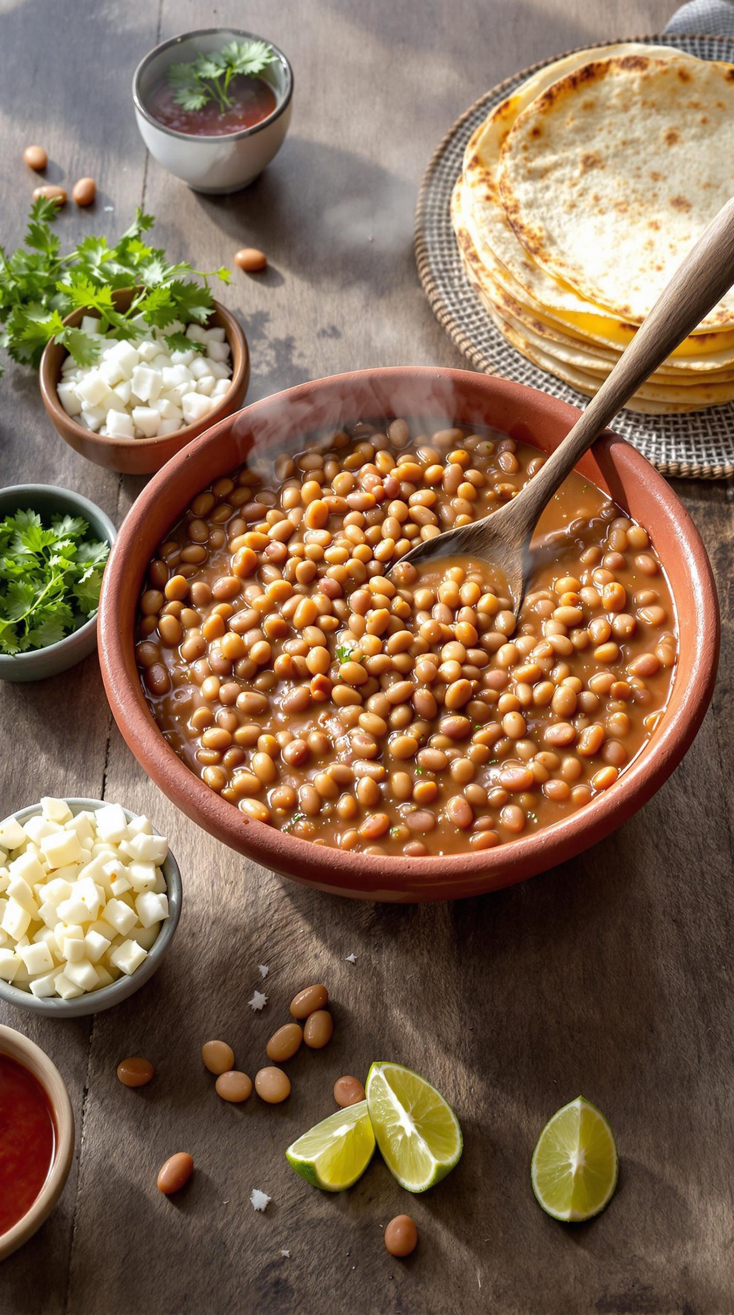 creamy homemade refried beans