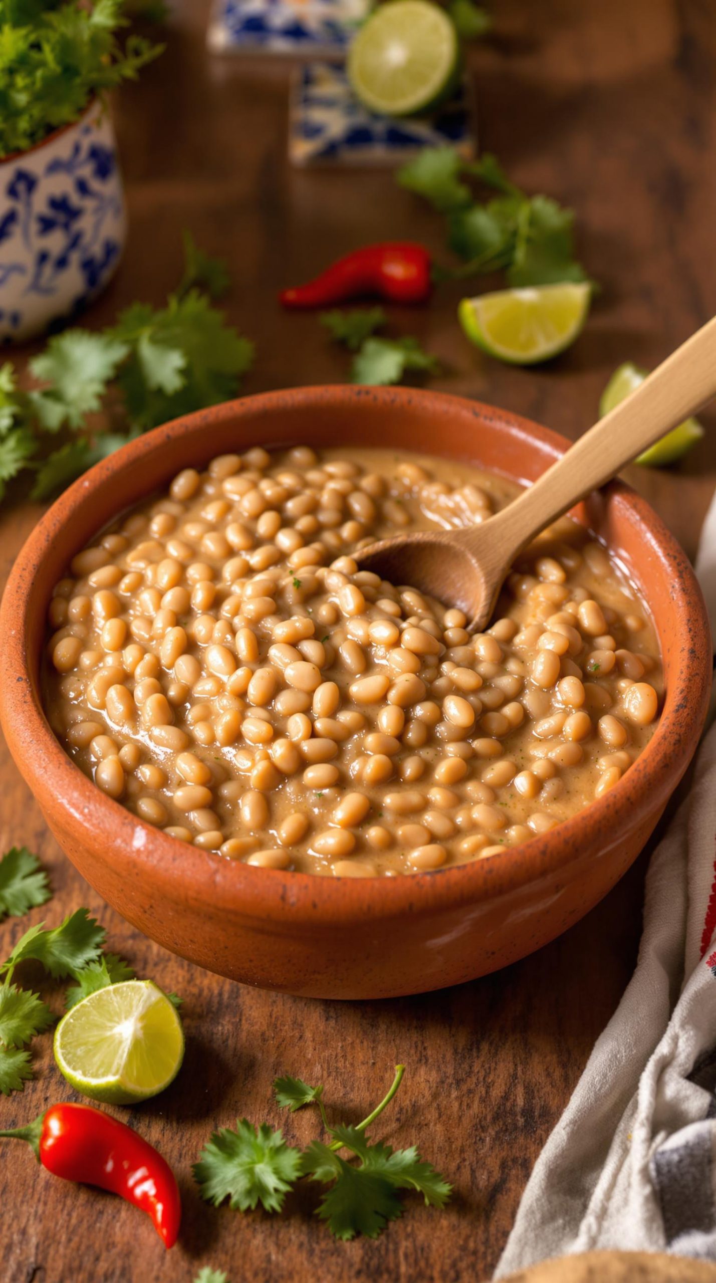 creamy homemade refried beans