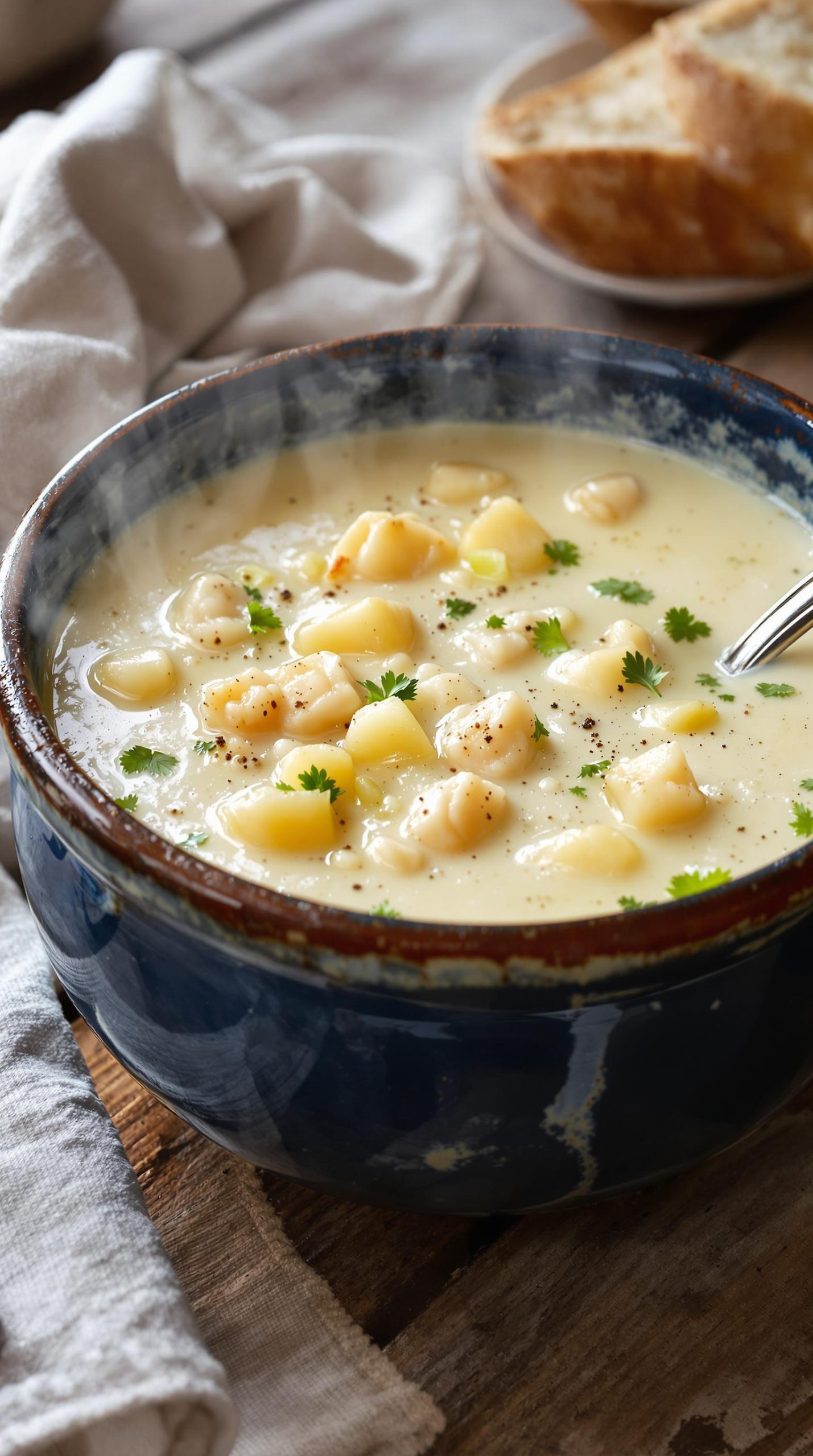 creamy new england clam chowder