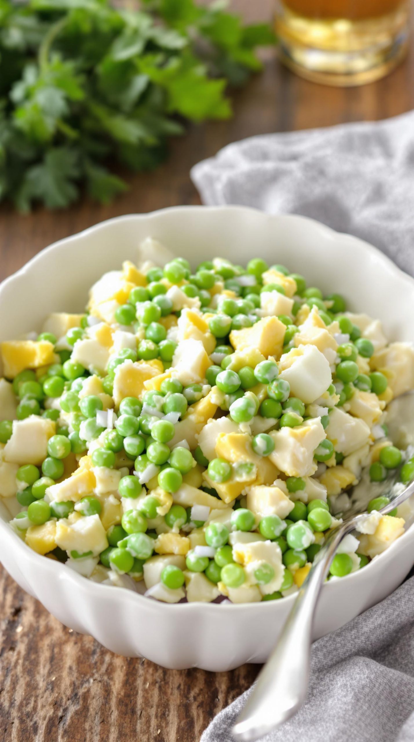 creamy pea salad recipe