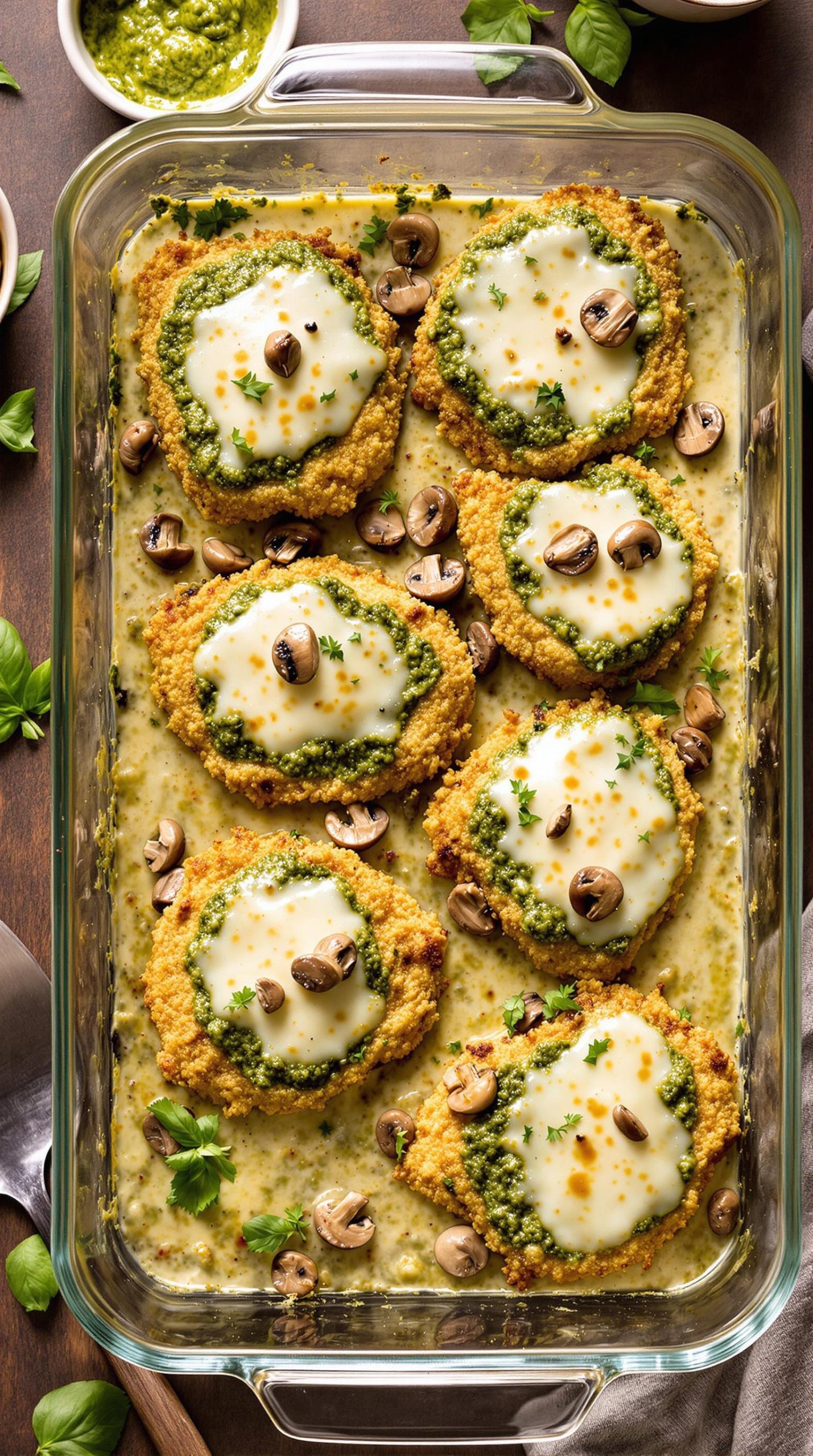 creamy pesto provolone chicken