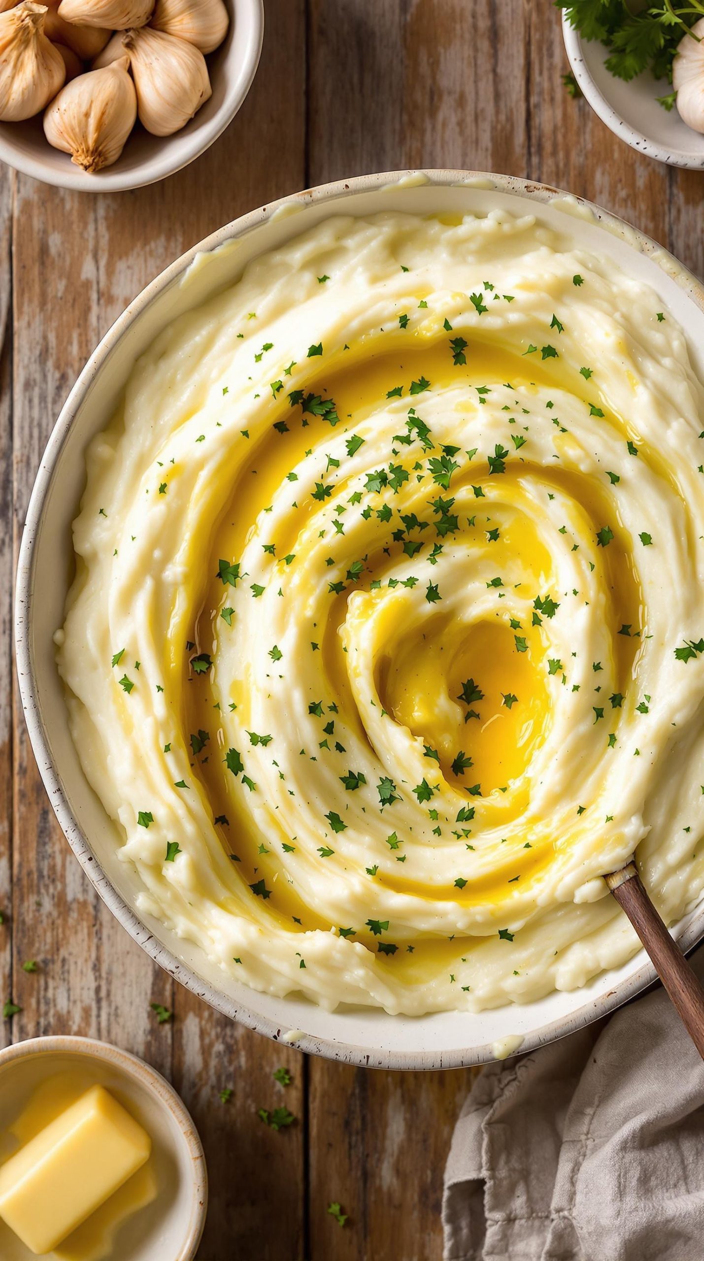 creamy roasted garlic potatoes