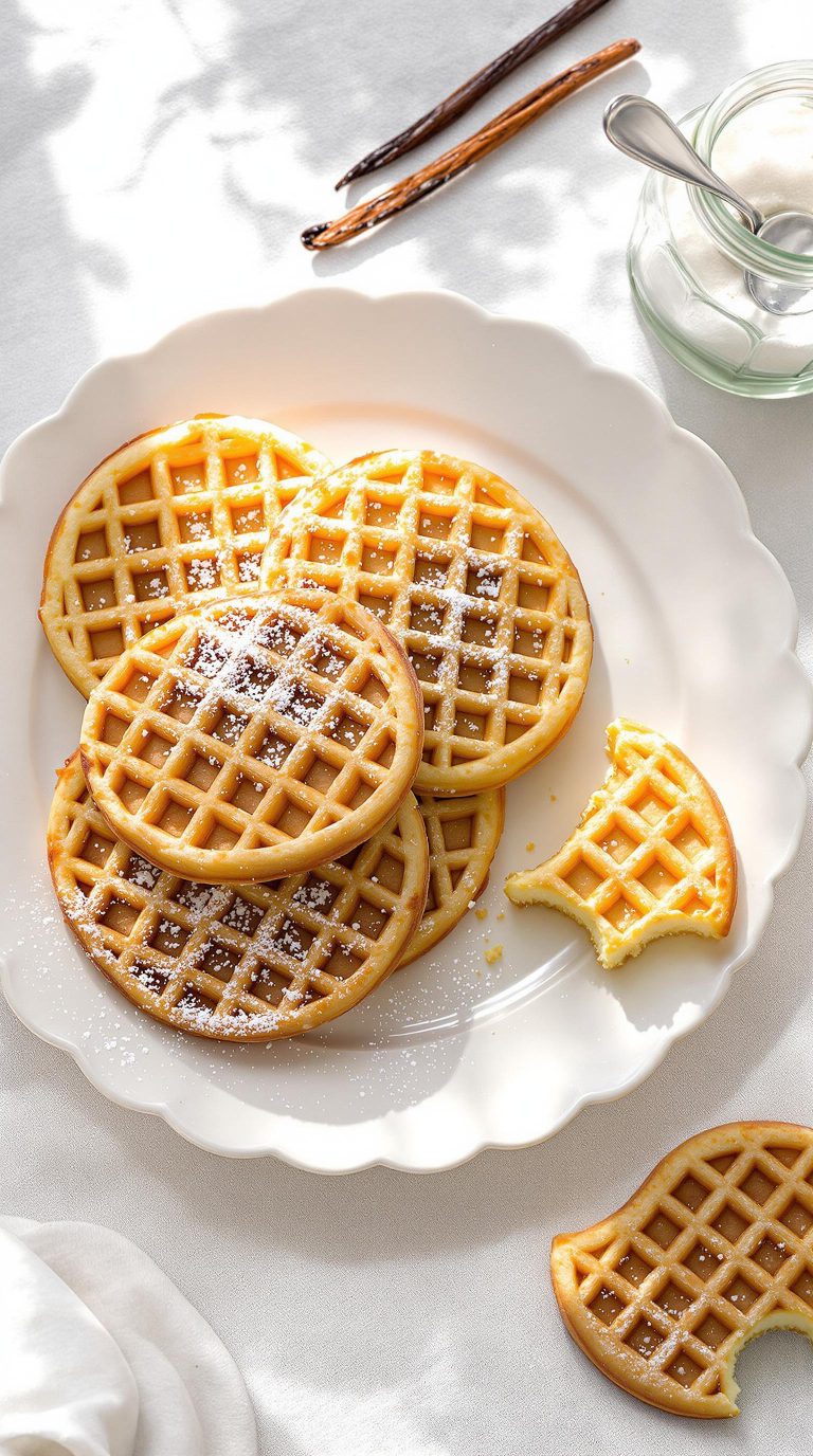 crispy belgian waffle cookies
