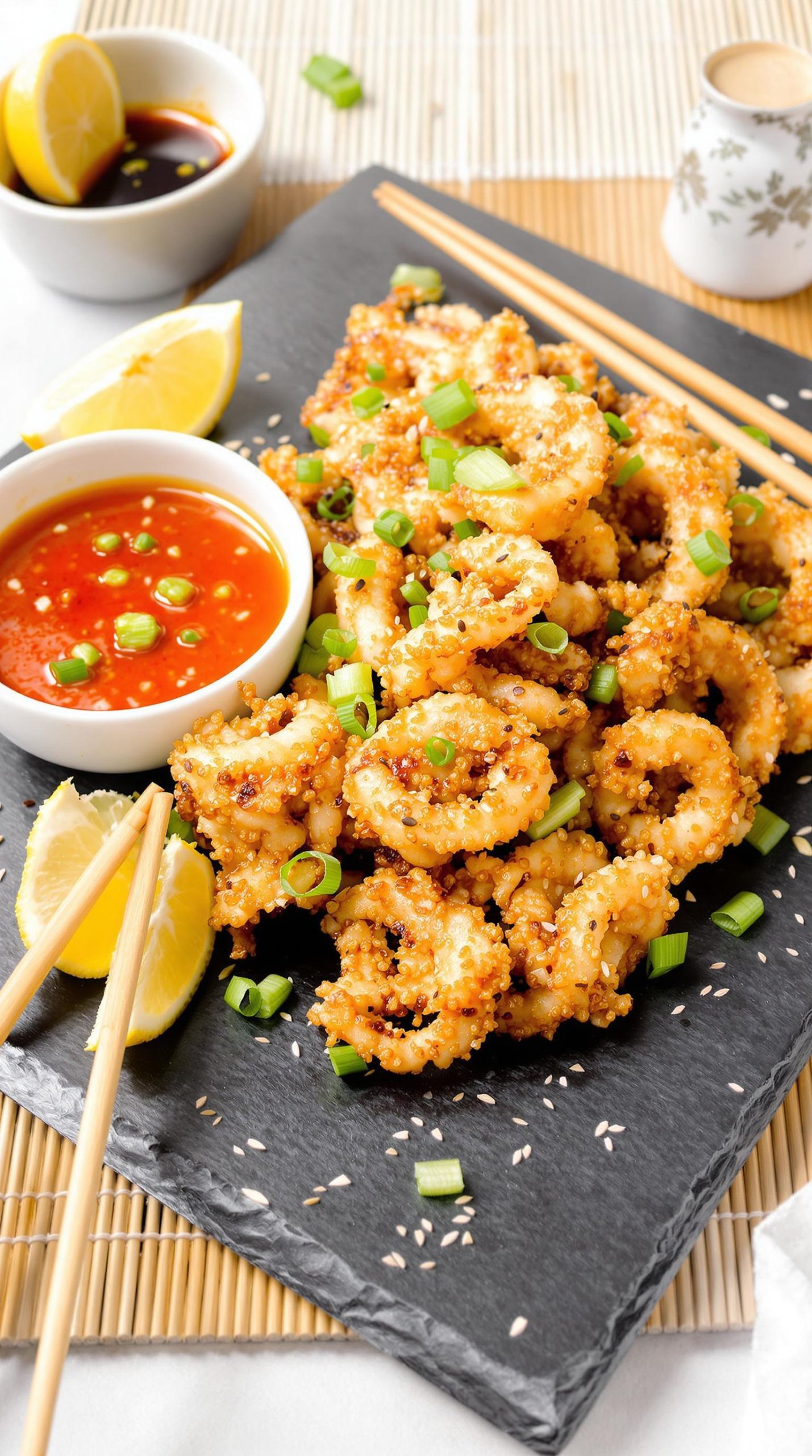 crispy calamari with wasabi