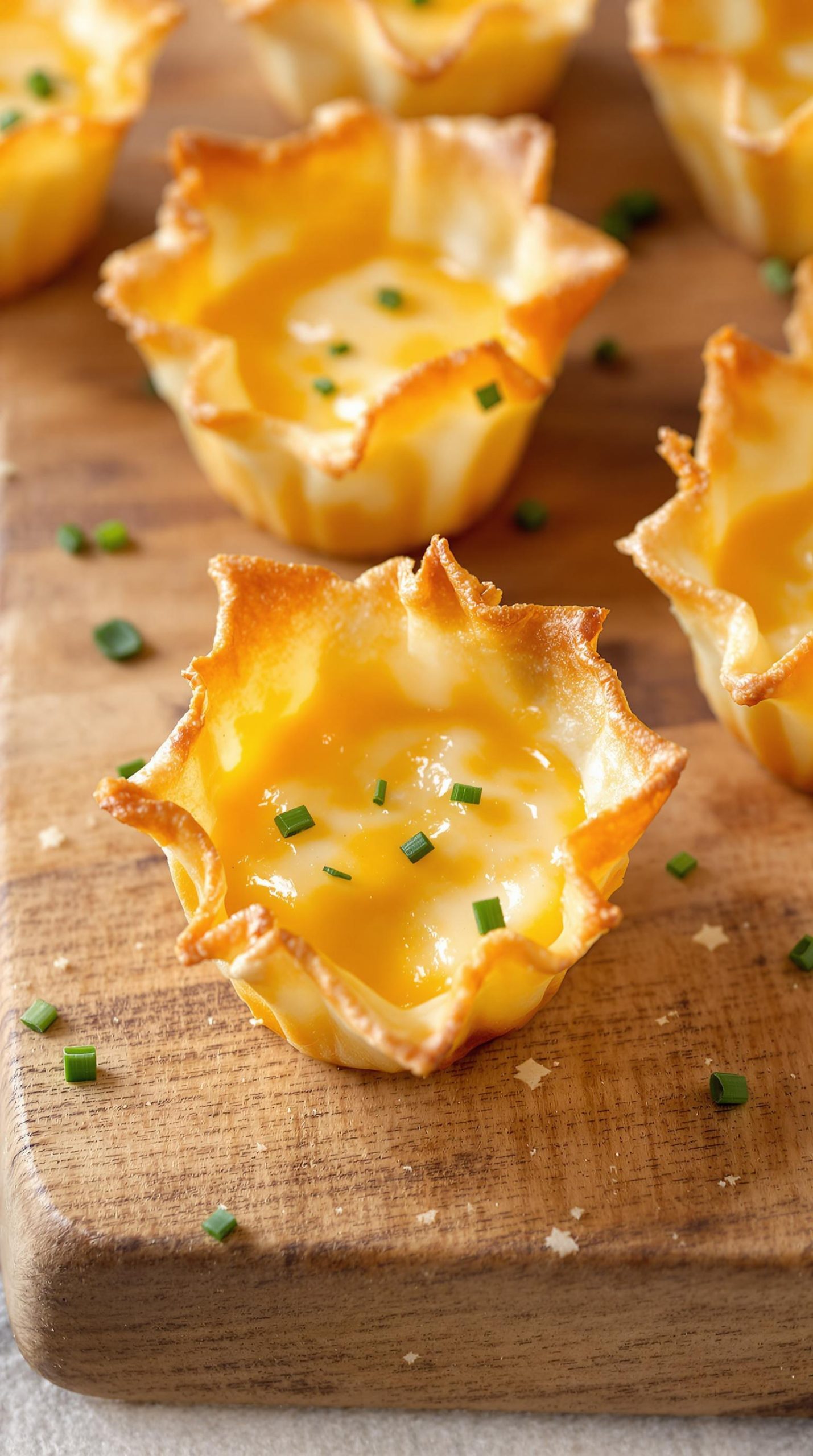 crispy cheese wonton cups